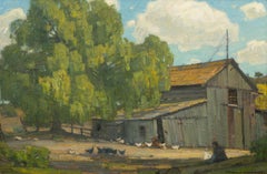 Reminiszenz - Kalifornien Impressionist Ländliche Szene Öl auf Leinwand Gemälde