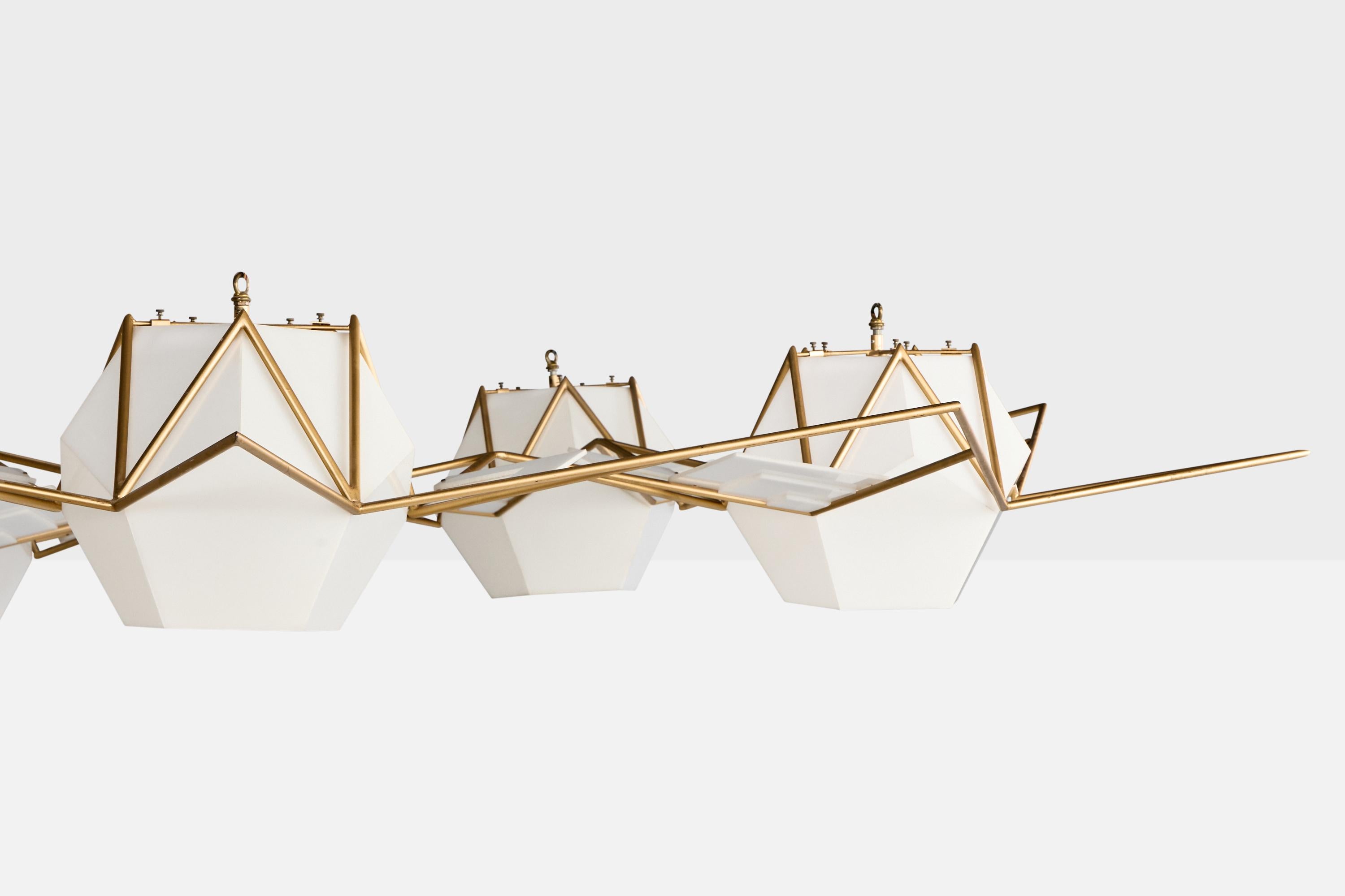 William Wesley Peters, Monumental Chandelier, Metal, Acrylic, USA, 1961 For Sale 1