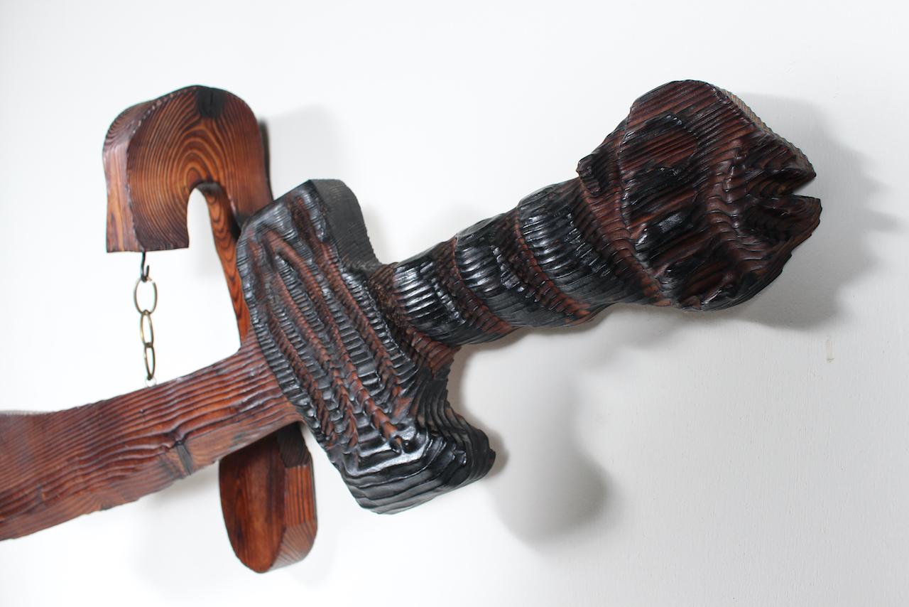 Mid-20th Century William Westenhaven, WITCO Suspended Wooden Sword Wall Hanging, C. 1960 For Sale