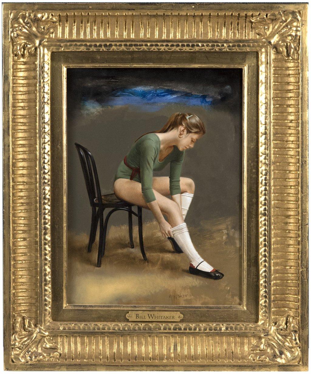 Dancer's Prep - Painting by William Whitaker