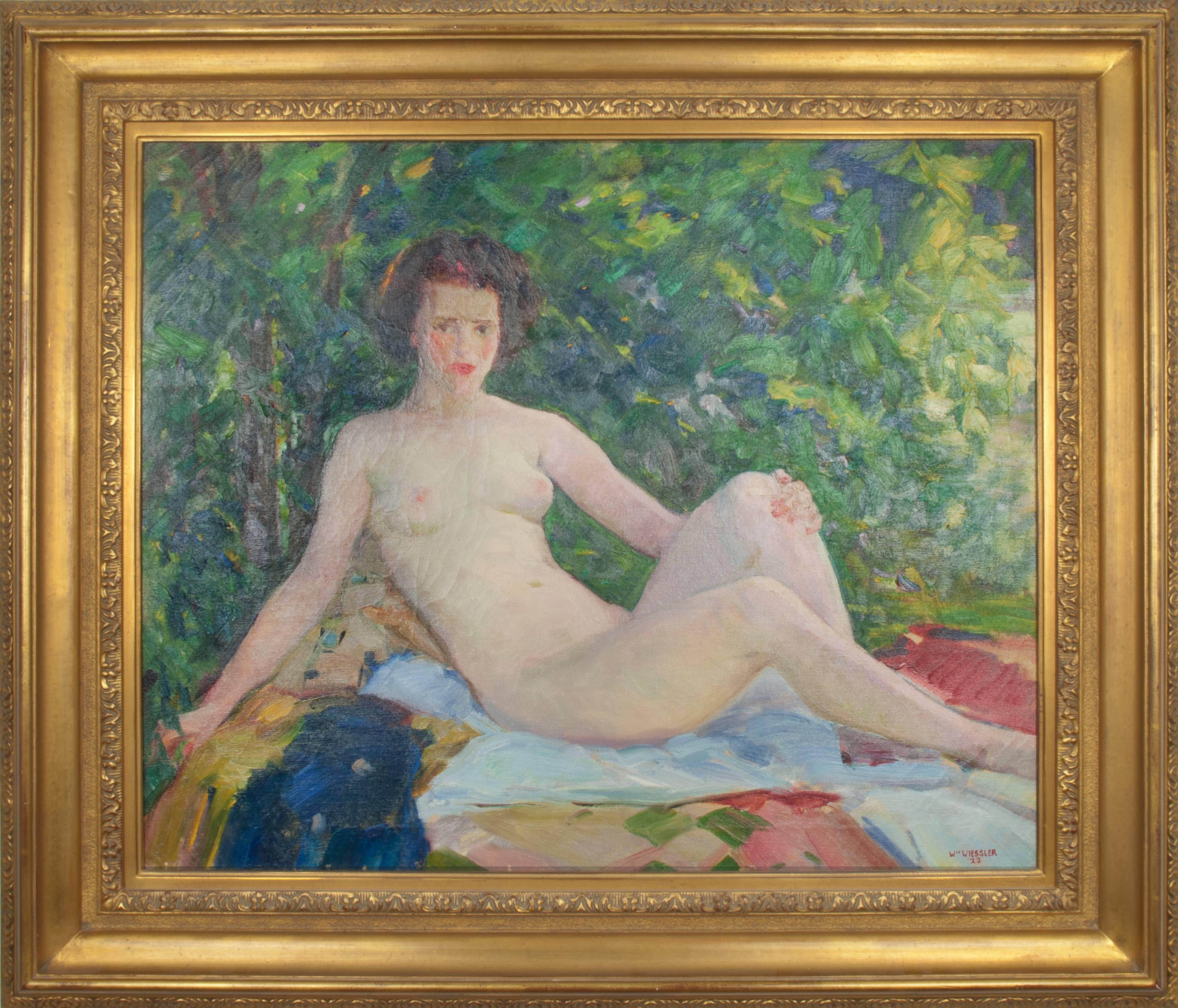 William Wiessler Nude Painting – Nackt
