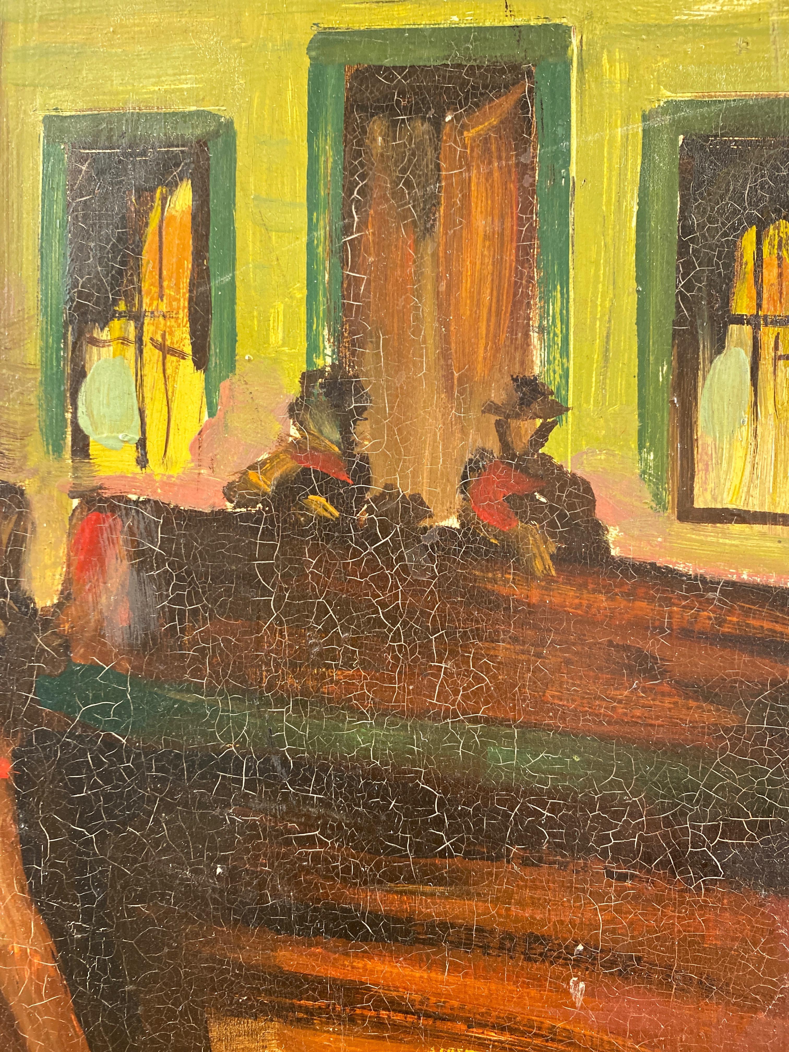 William Wilke “Niantic Hotel, San Francisco”, Oil Painting on Panel, c. 1930s 4