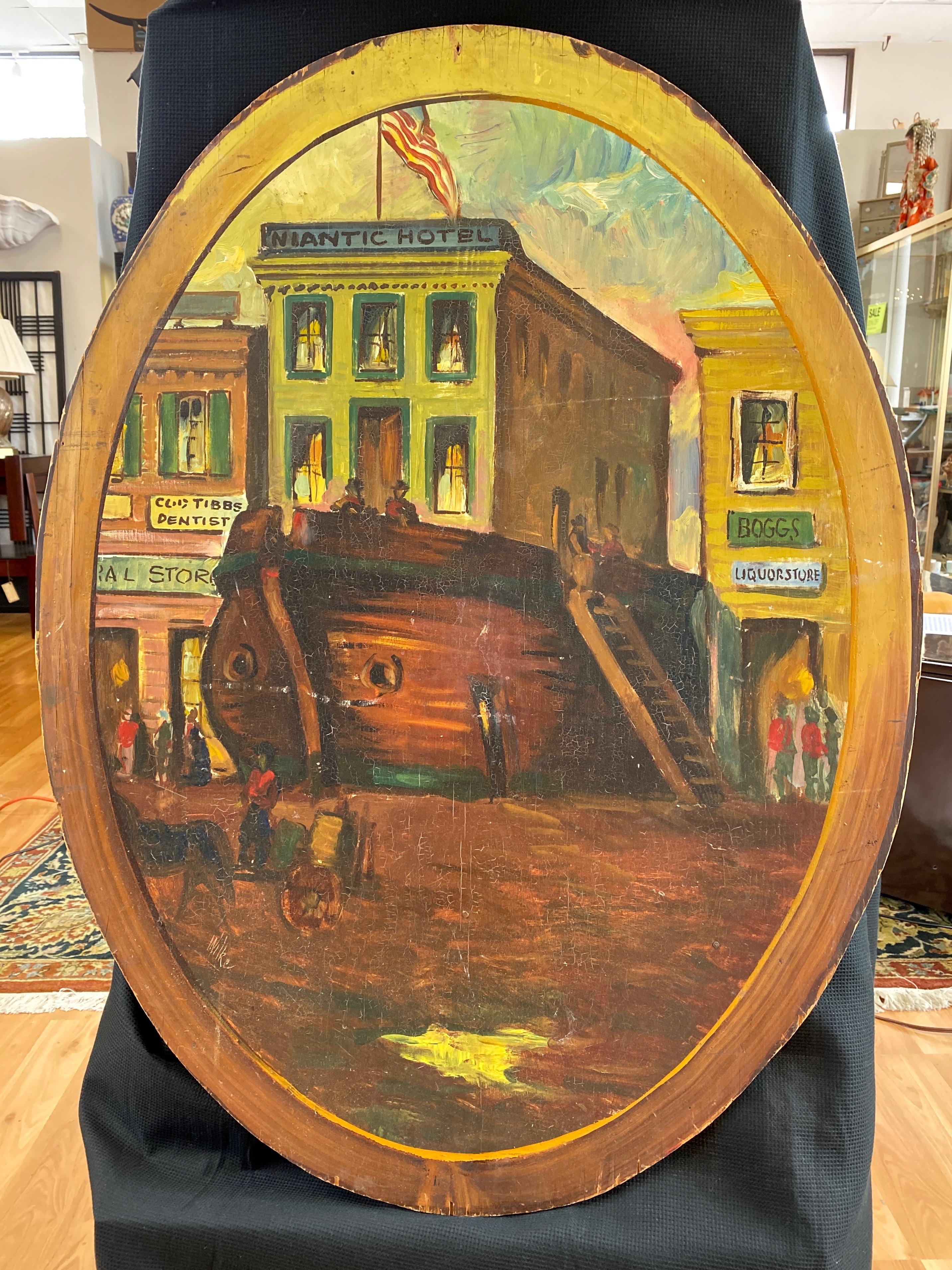 William Wilke “Niantic Hotel, San Francisco”, Oil Painting on Panel, c. 1930s 8