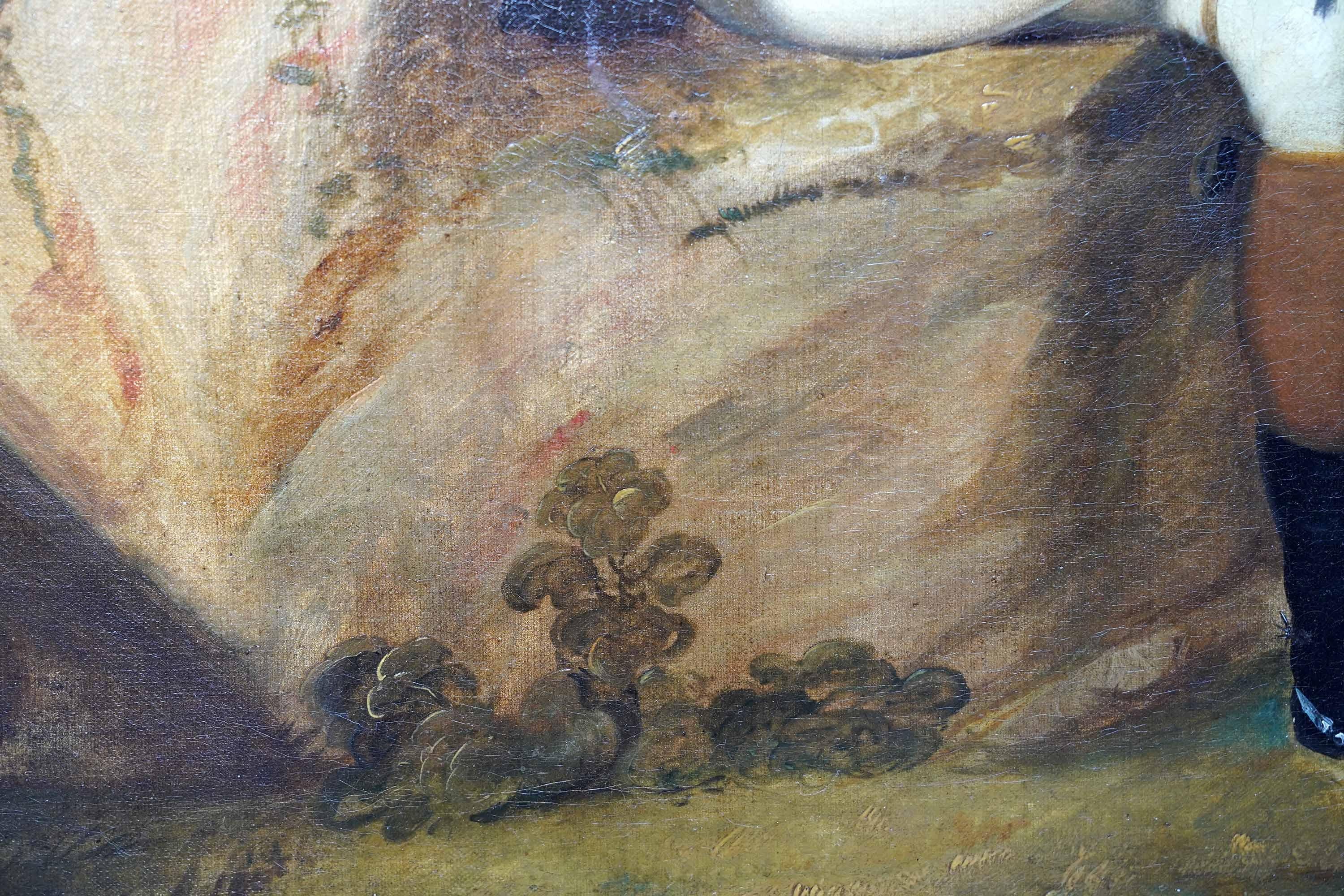 Ritratto di gentiluomo in un paesaggio - Quadro ad olio d'arte antica britannica in vendita 5