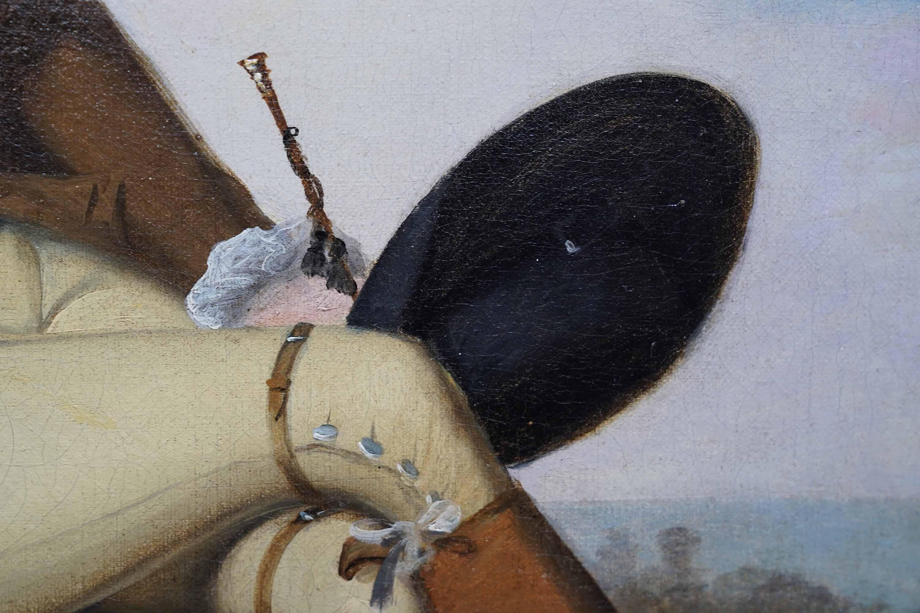Ritratto di gentiluomo in un paesaggio - Quadro ad olio d'arte antica britannica in vendita 7