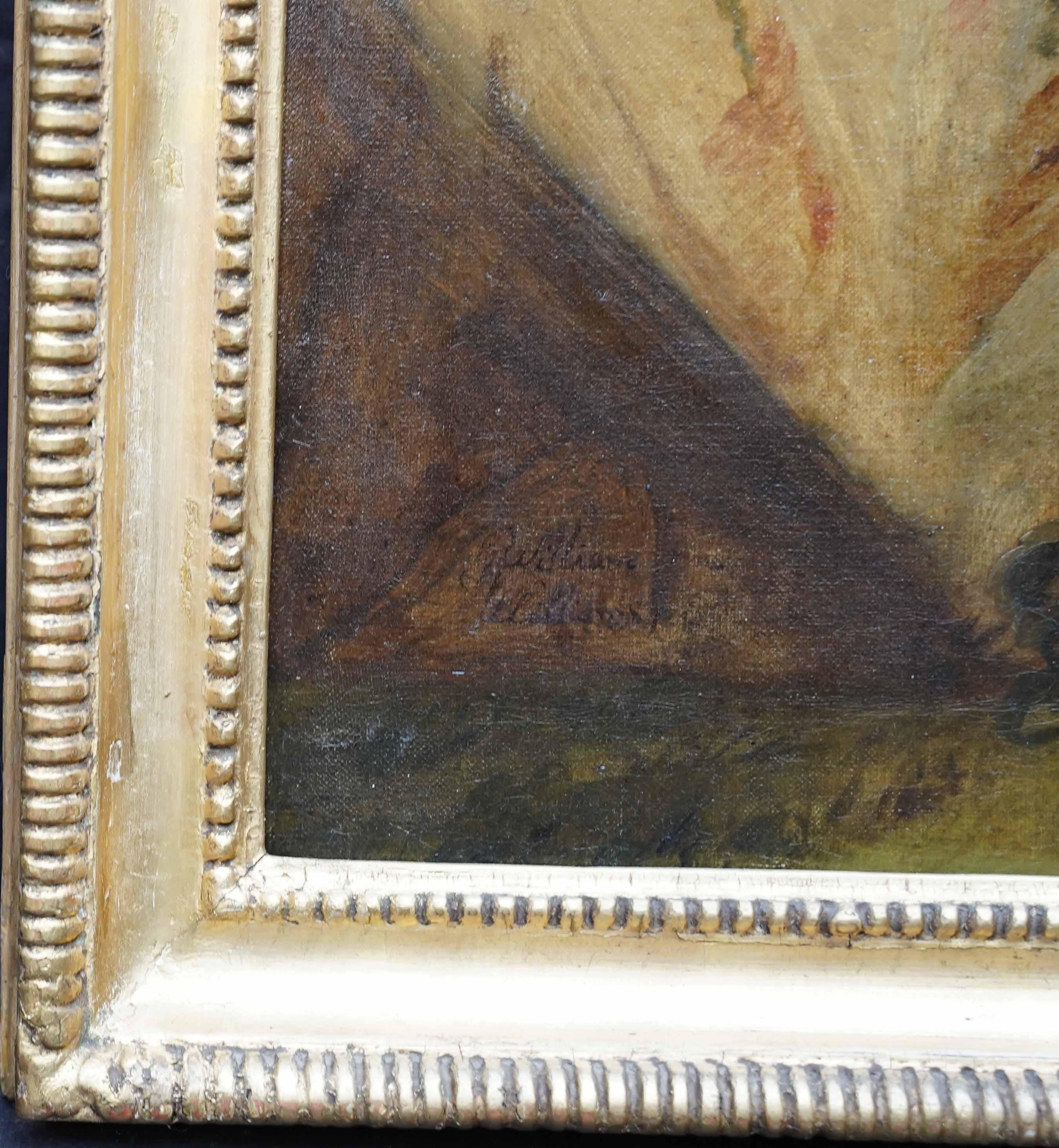 Ritratto di gentiluomo in un paesaggio - Quadro ad olio d'arte antica britannica in vendita 9