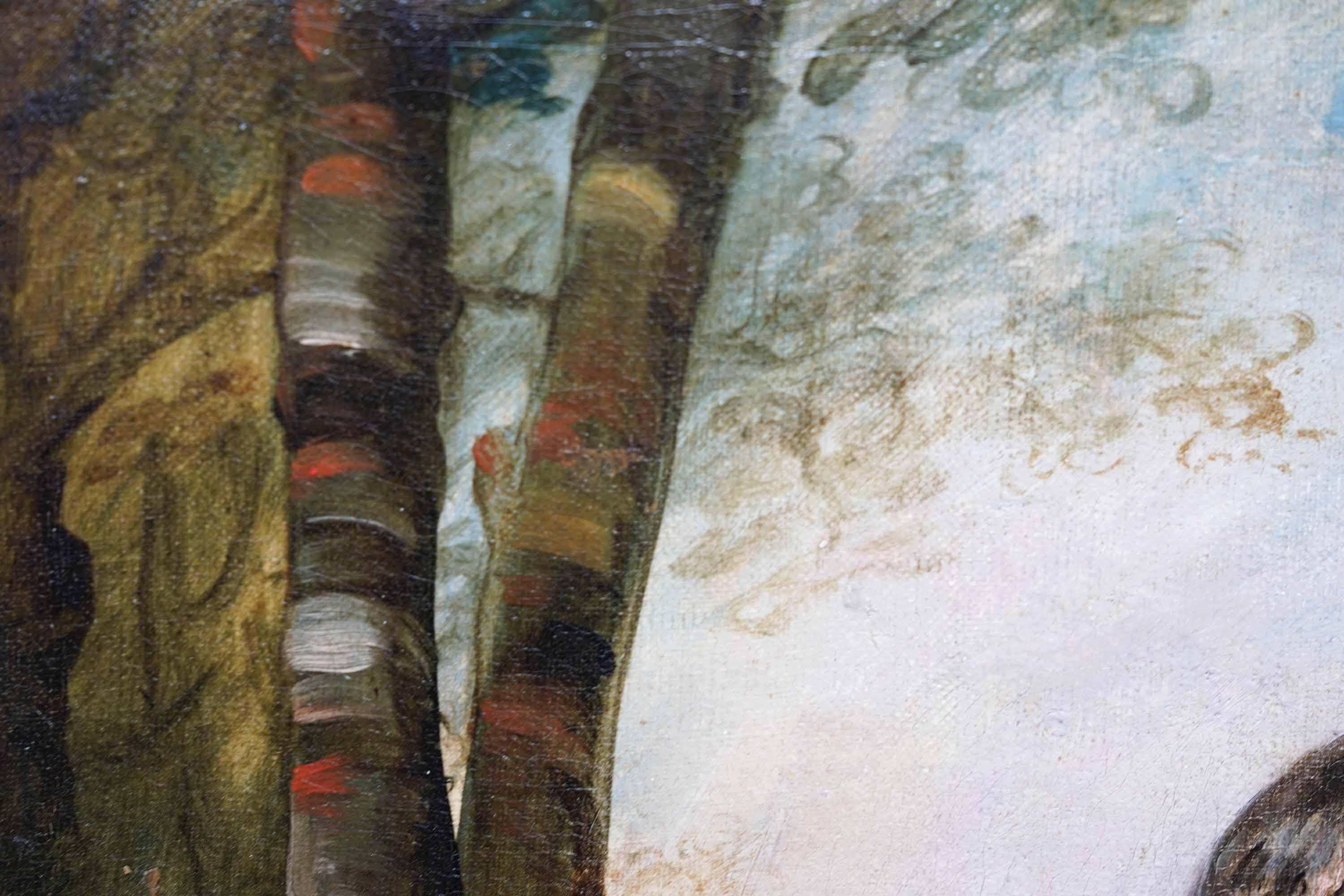 Ritratto di gentiluomo in un paesaggio - Quadro ad olio d'arte antica britannica in vendita 3