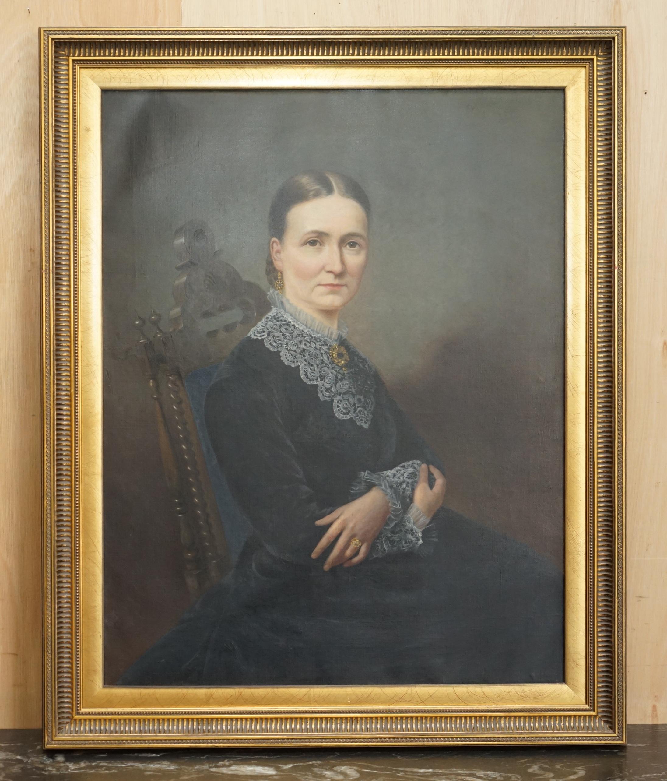 WILLIAM WILLIAMS AP CALEDFRYN 1837-1915 PORTRAITS MR JOHN & MRS DAVIES PAINTINGs im Angebot 2