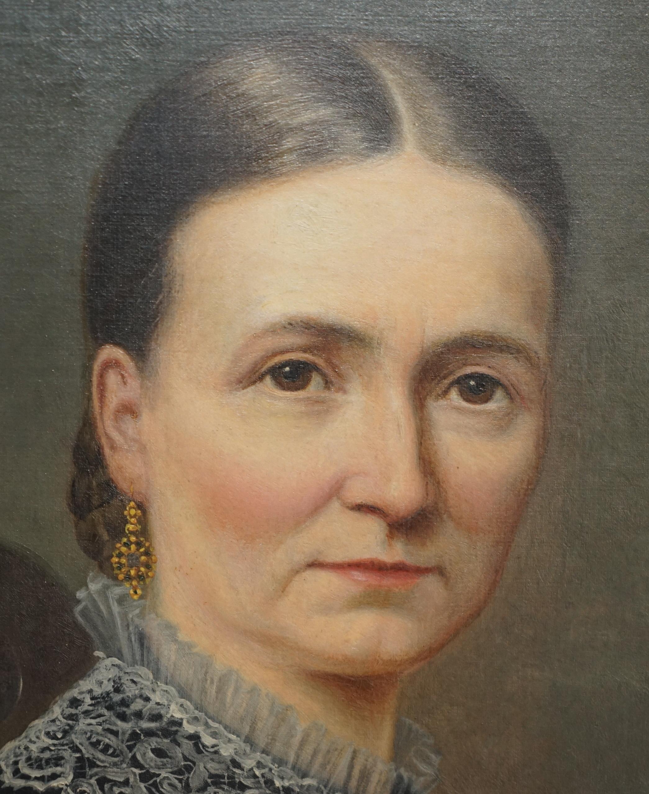 WILLIAM WILLIAMS AP CALEDFRYN 1837-1915 PORTRAITS MR JOHN & MRS DAVIES PAINTINGs im Angebot 4