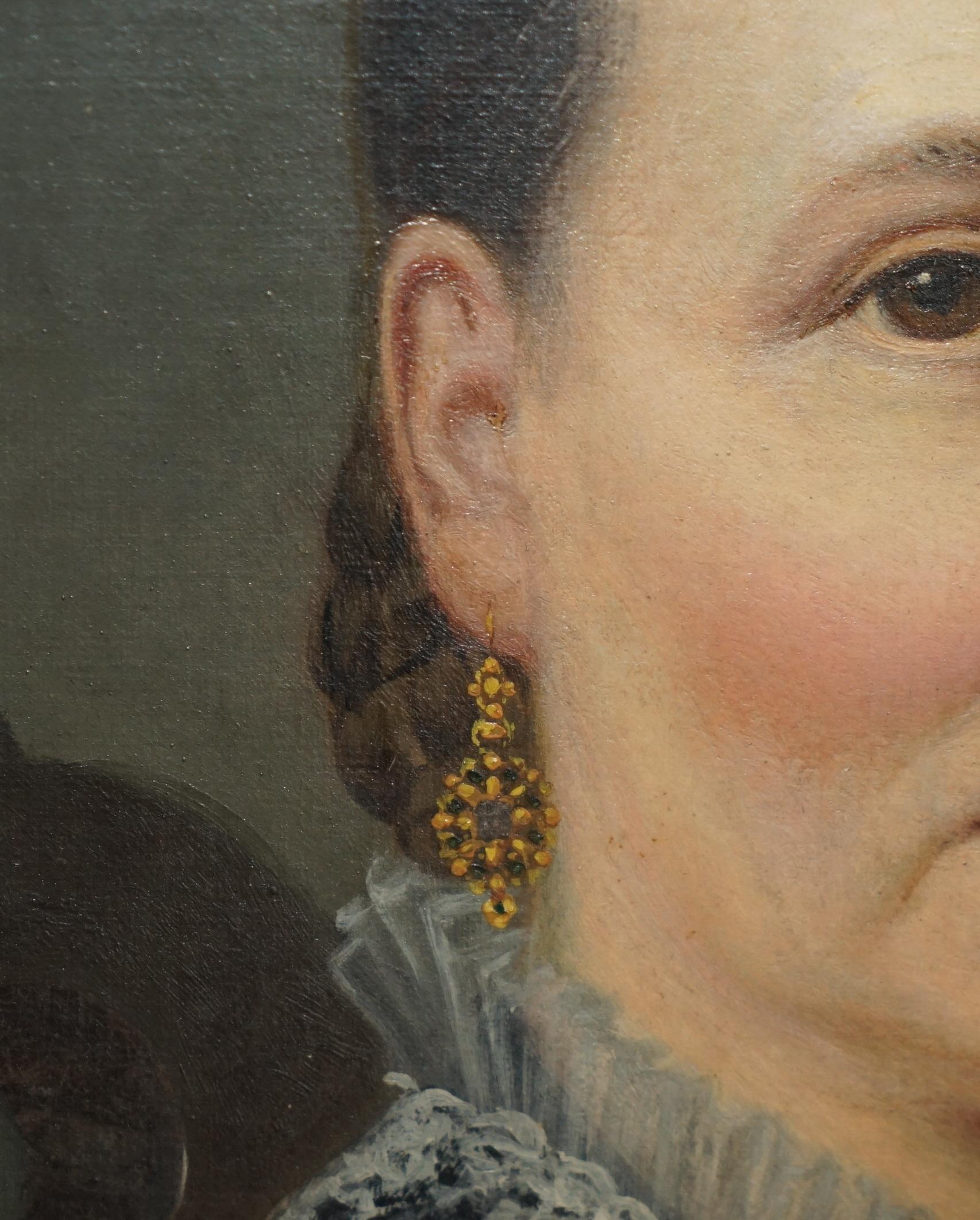 WILLIAM WILLIAMS AP CALEDFRYN 1837-1915 PORTRAITS MR JOHN & MRS DAVIES PAINTINGs im Angebot 6