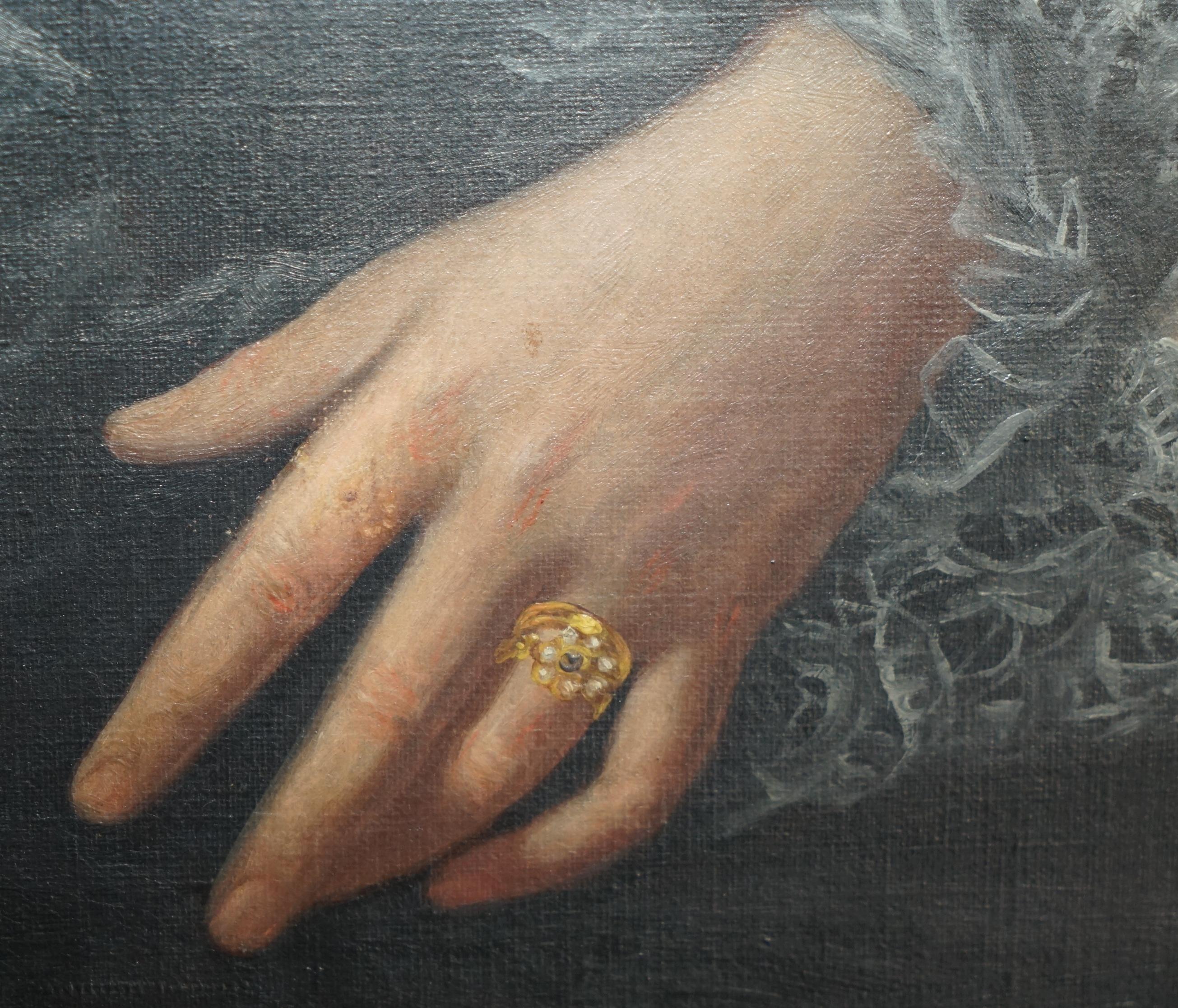 WILLIAM WILLIAMS AP CALEDFRYN 1837-1915 PORTRAITS MR JOHN & MRS DAVIES PAINTINGs im Angebot 8