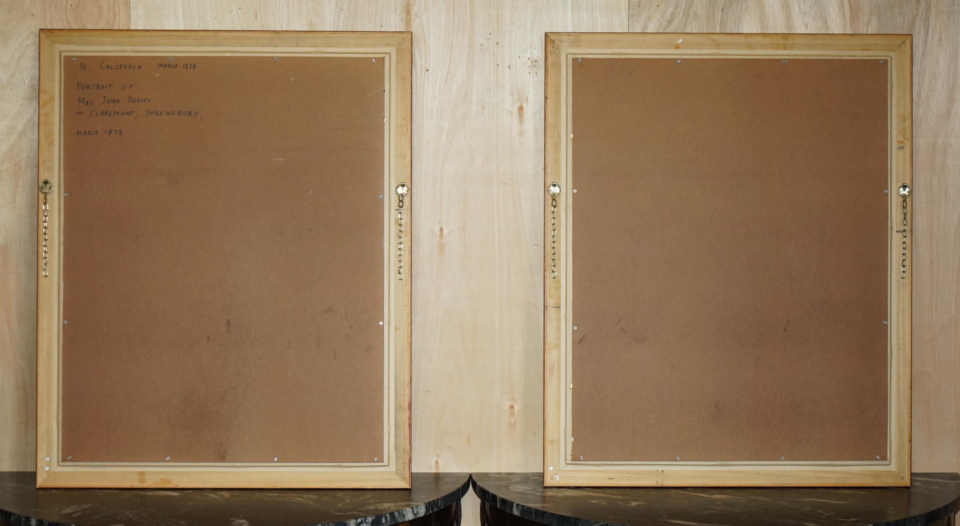 WILLIAM WILLIAMS AP CALEDFRYN 1837-1915 PORTRAITS MR JOHN & MRS DAVIES PAINTINGs im Angebot 10