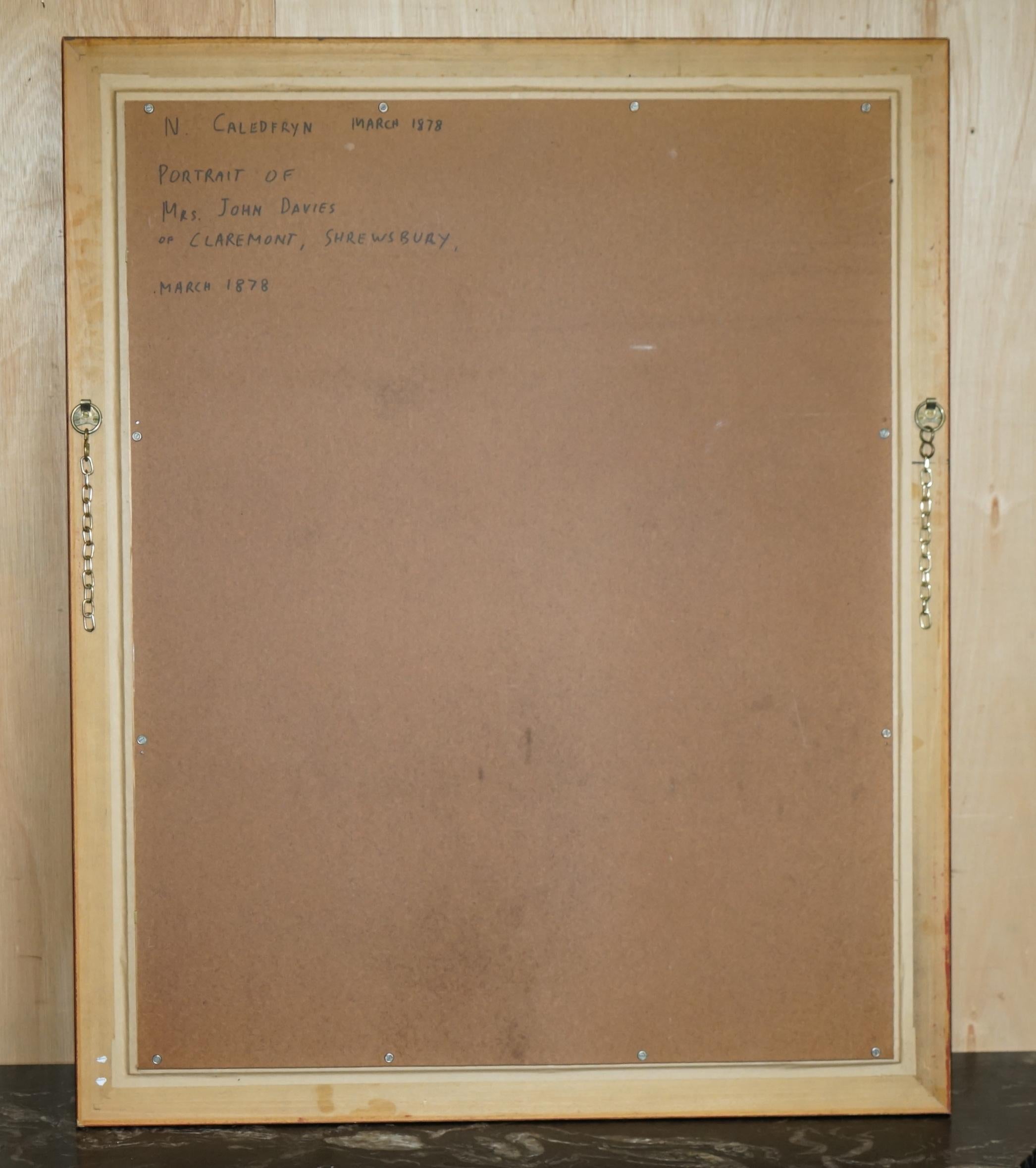 WILLIAM WILLIAMS AP CALEDFRYN 1837-1915 PORTRAITS MR JOHN & MRS DAVIES PAINTINGs im Angebot 11