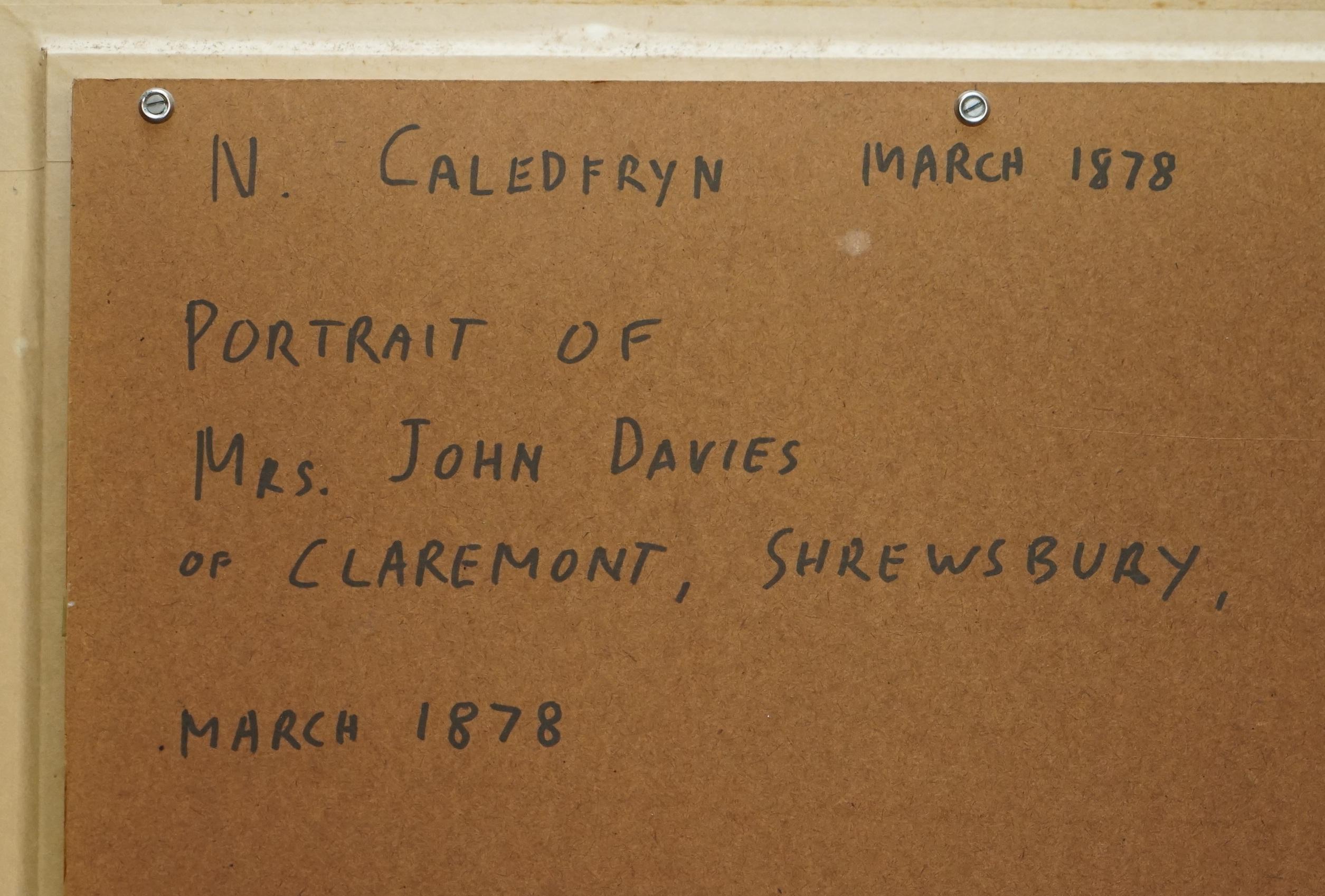 WILLIAM WILLIAMS AP CALEDFRYN 1837-1915 PORTRAITS MR JOHN & MRS DAVIES PAINTINGs im Angebot 12