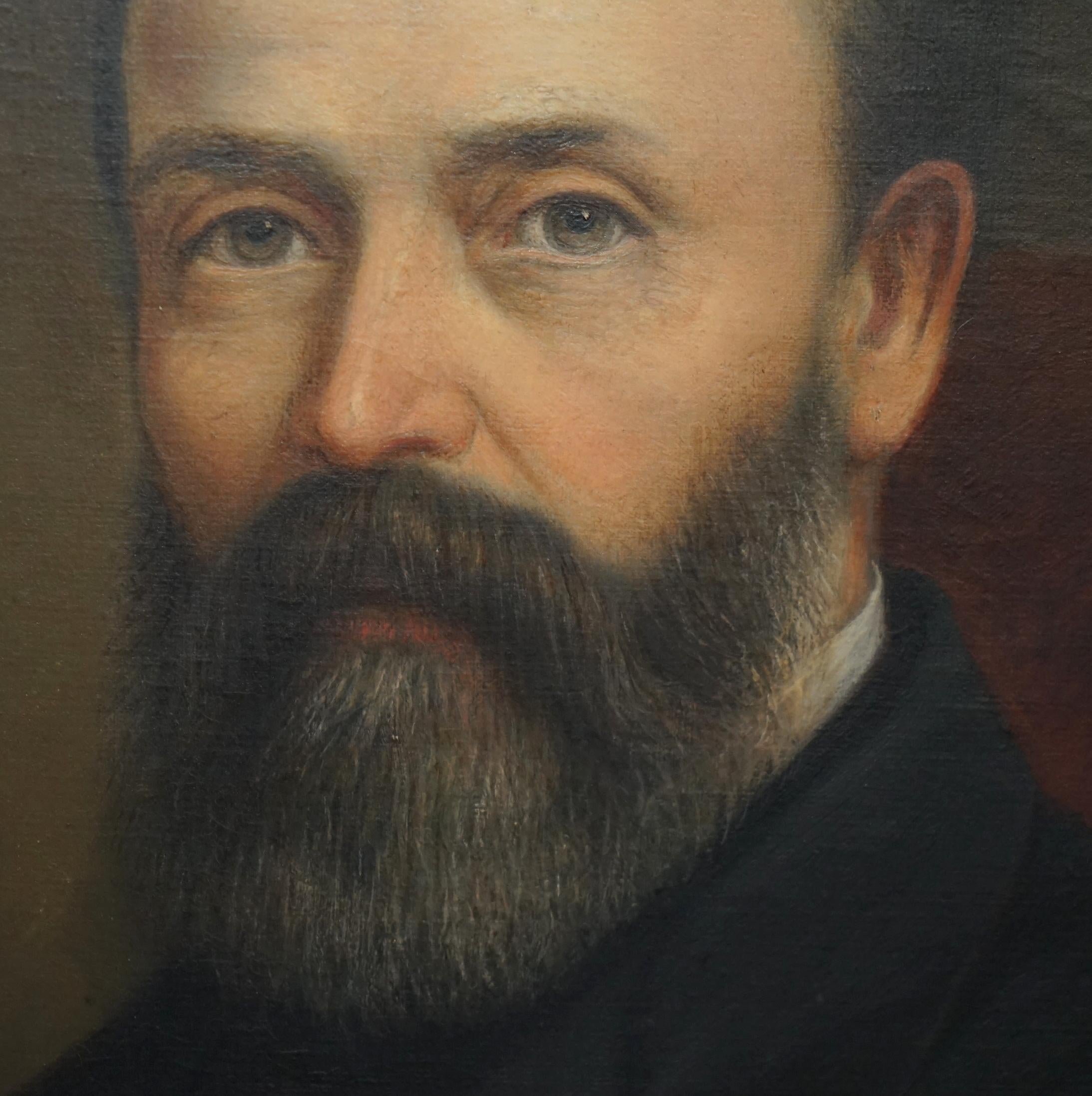 WILLIAM WILLIAMS AP CALEDFRYN 1837-1915 PORTRAITS MR JOHN & MRS DAVIES PAINTINGs im Zustand „Gut“ im Angebot in West Sussex, Pulborough