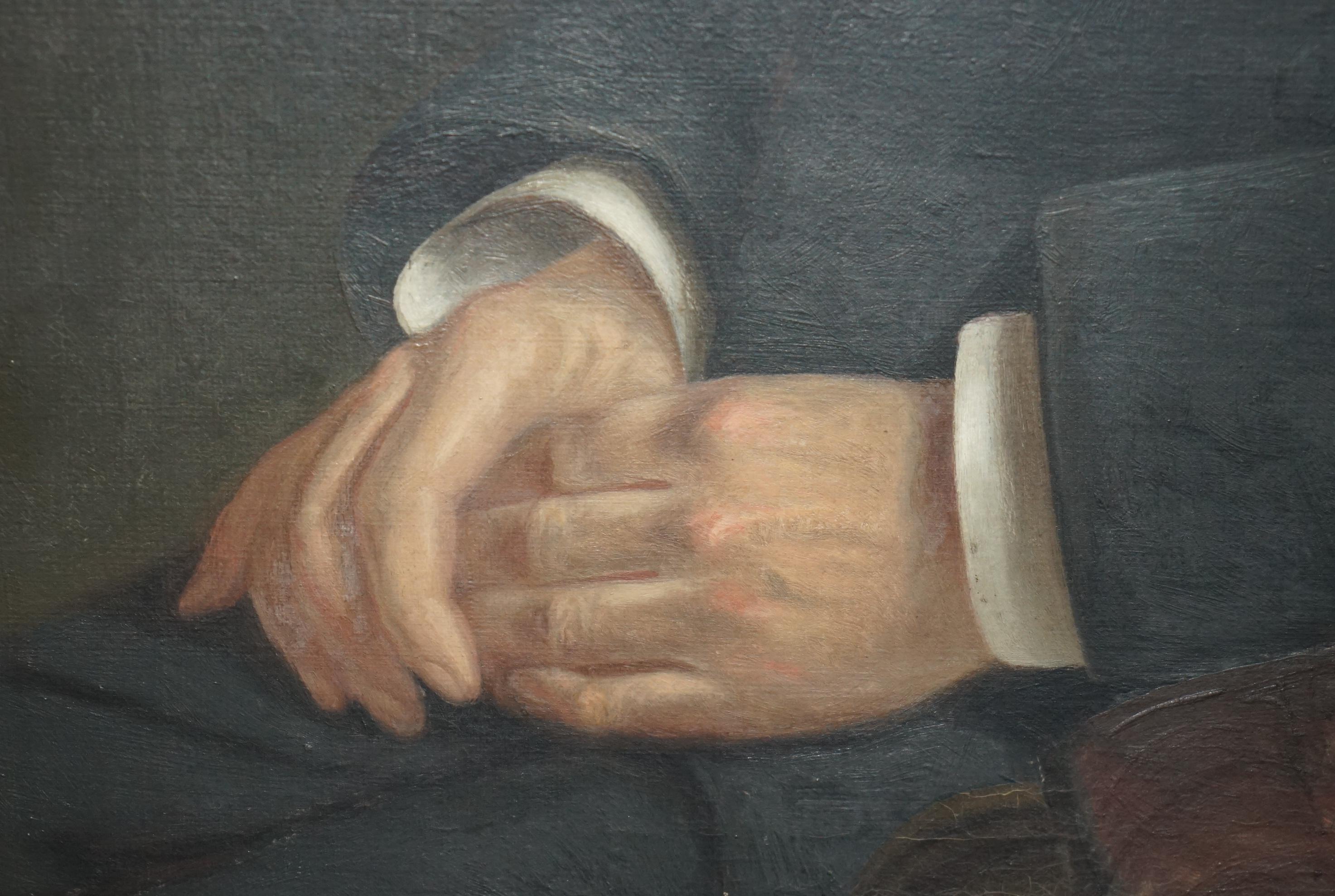 WILLIAM WILLIAMS AP CALEDFRYN 1837-1915 PORTRAITS MR JOHN & MRS DAVIES PAINTINGs (Leinwand) im Angebot