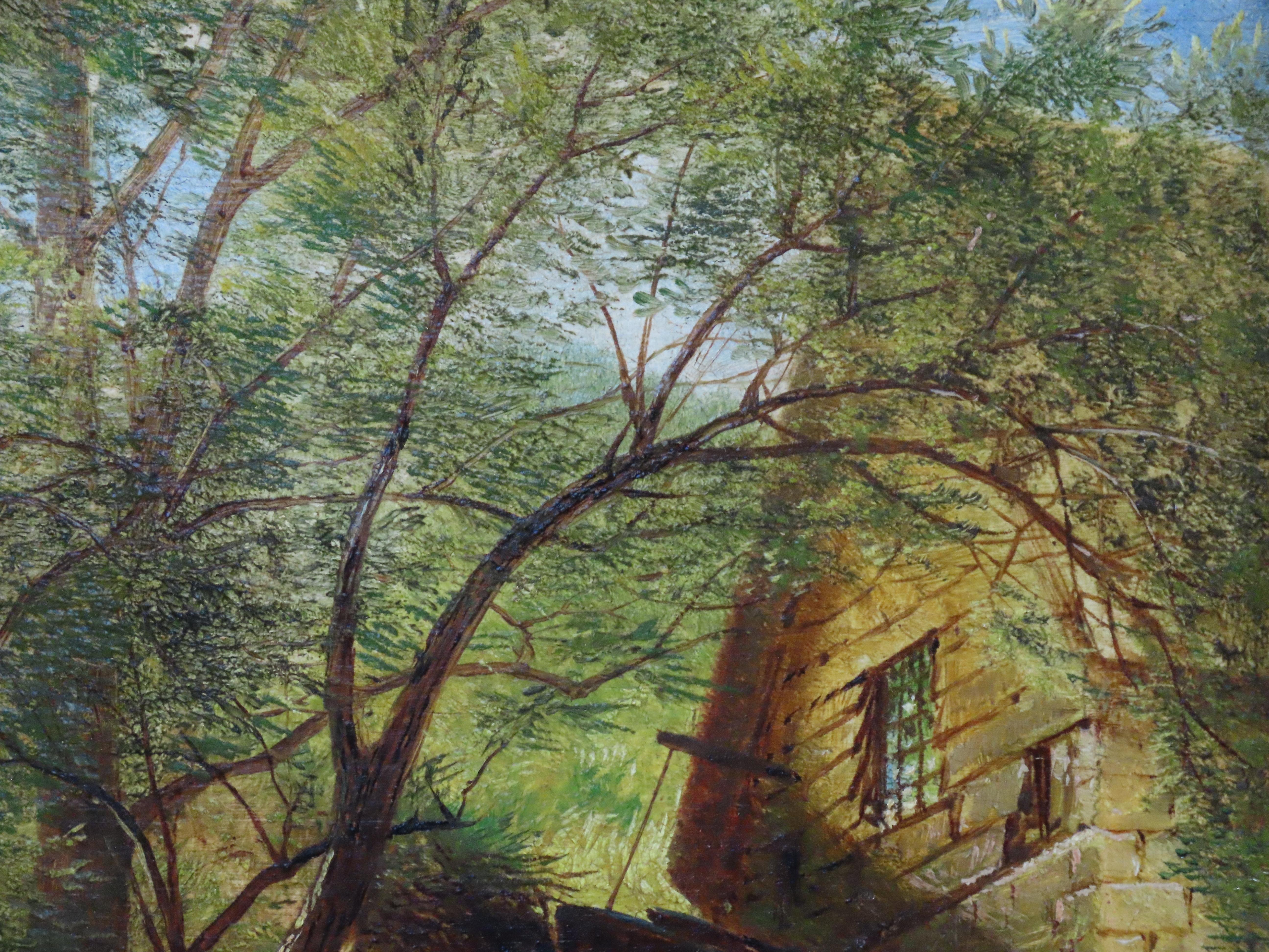 WILLIAM WILLIAMS, 1808 - 1895
Un artista di Plymouth che ha rappresentato vedute locali e soggetti marittimi, presenti in molti musei e gallerie d'arte.

Firmato con iniziali e datato (18)'65
Olio originale su tavola, 
8 x 12 pollici. 
Dimensioni