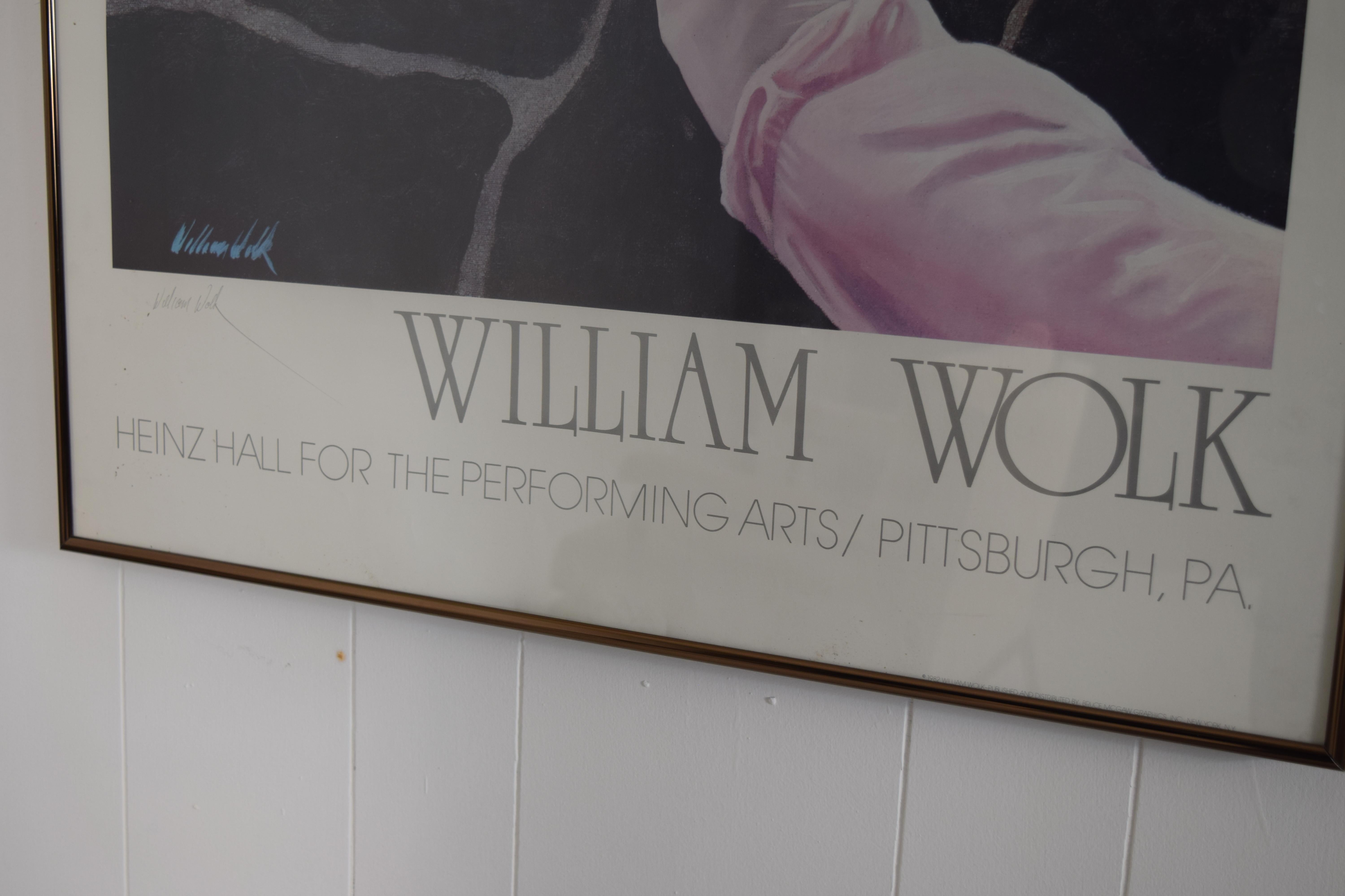 William Wolk 1982 Signed Poster In Excellent Condition For Sale In South Charleston, WV