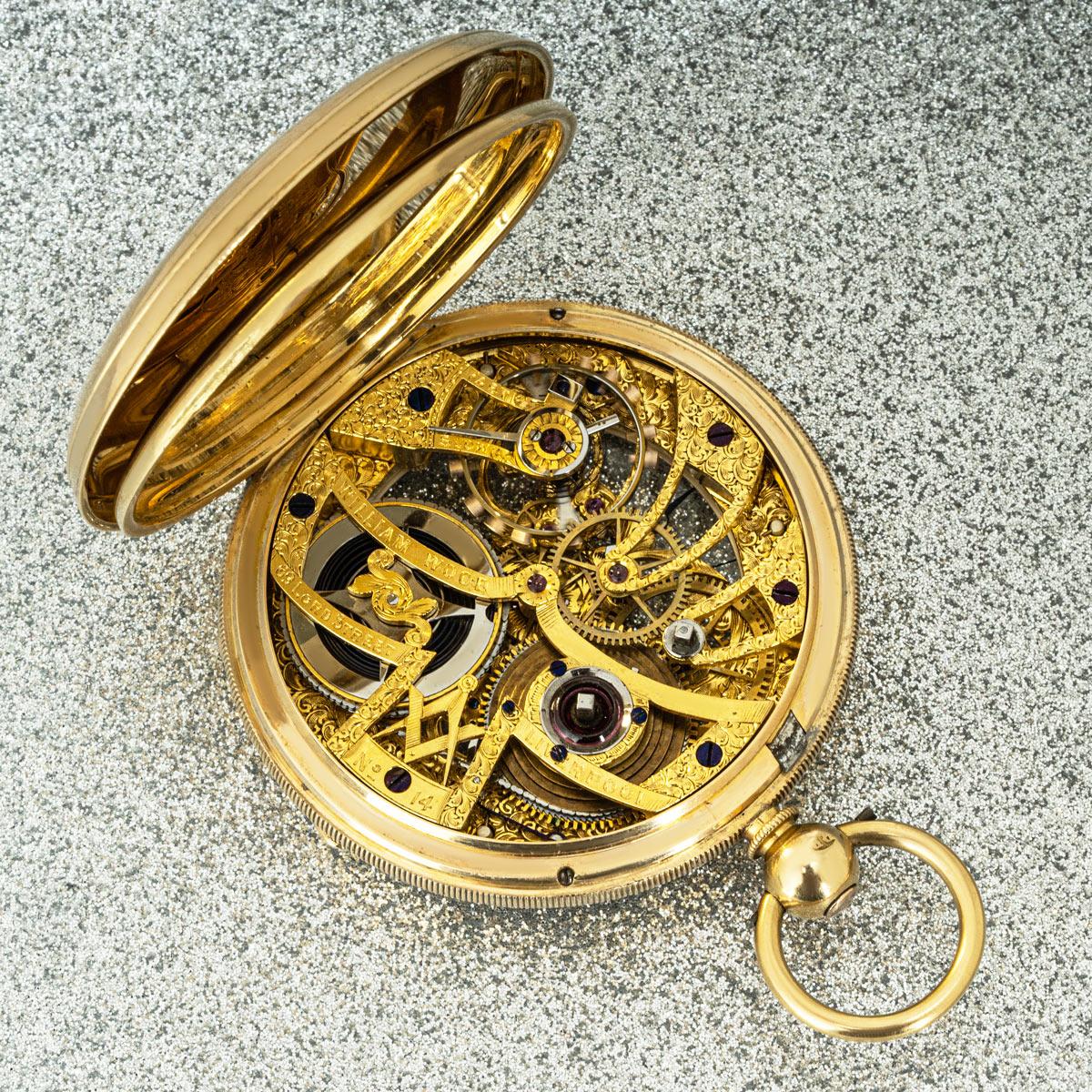 William Wood A Rare Masonic Skeleton Keywind Pocket Watch C1862 5