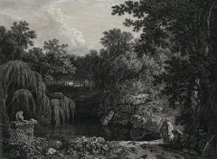 W. Woollett and W. Ellis after R. Wilson - 1778 Engraving, Solitude