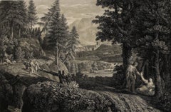 William Woollett d'après Annibale Carracci - Gravure du XIXe siècle, Ville italienne