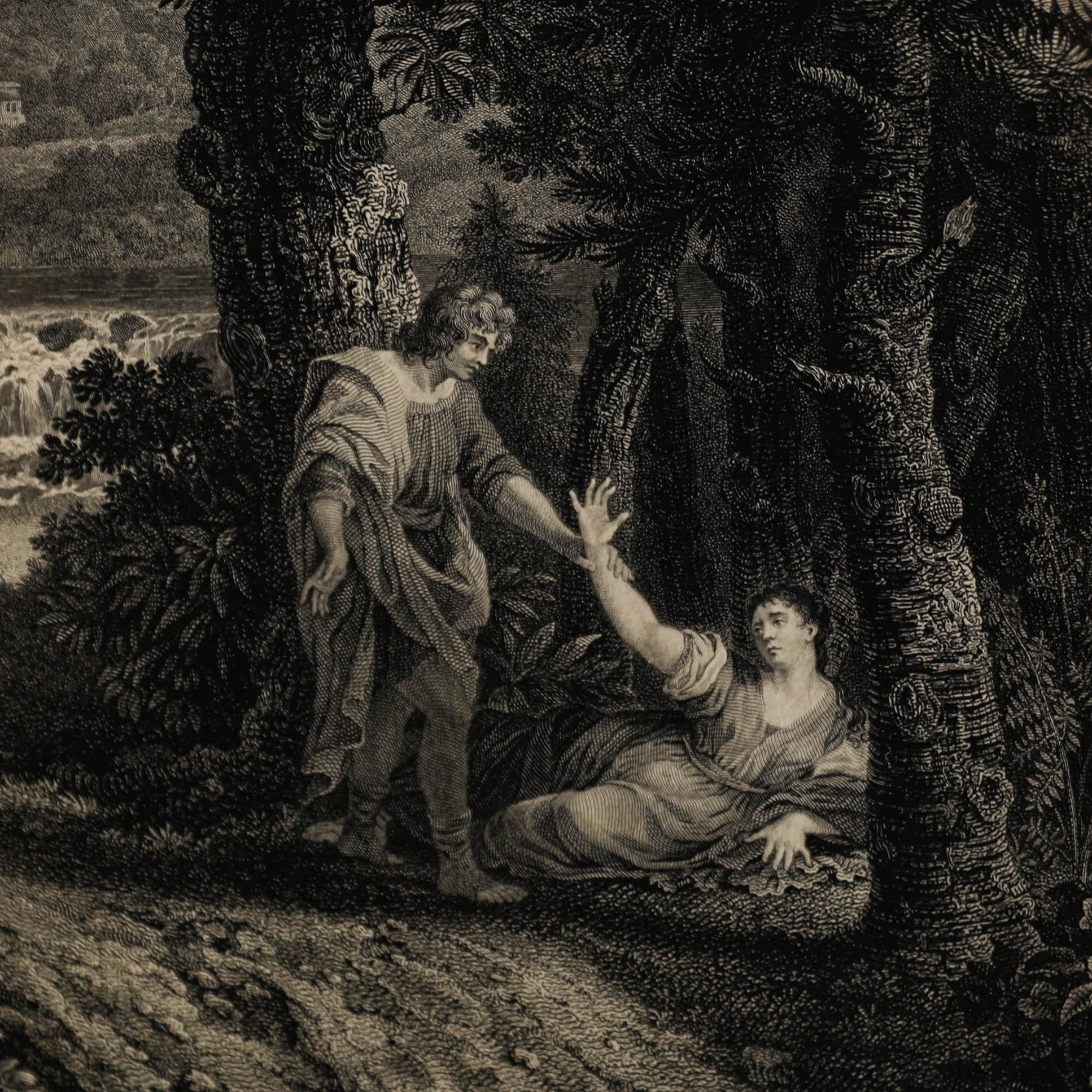 William Woollett d'après Annibale Carracci - Gravure du XIXe siècle, Ville italienne en vente 3