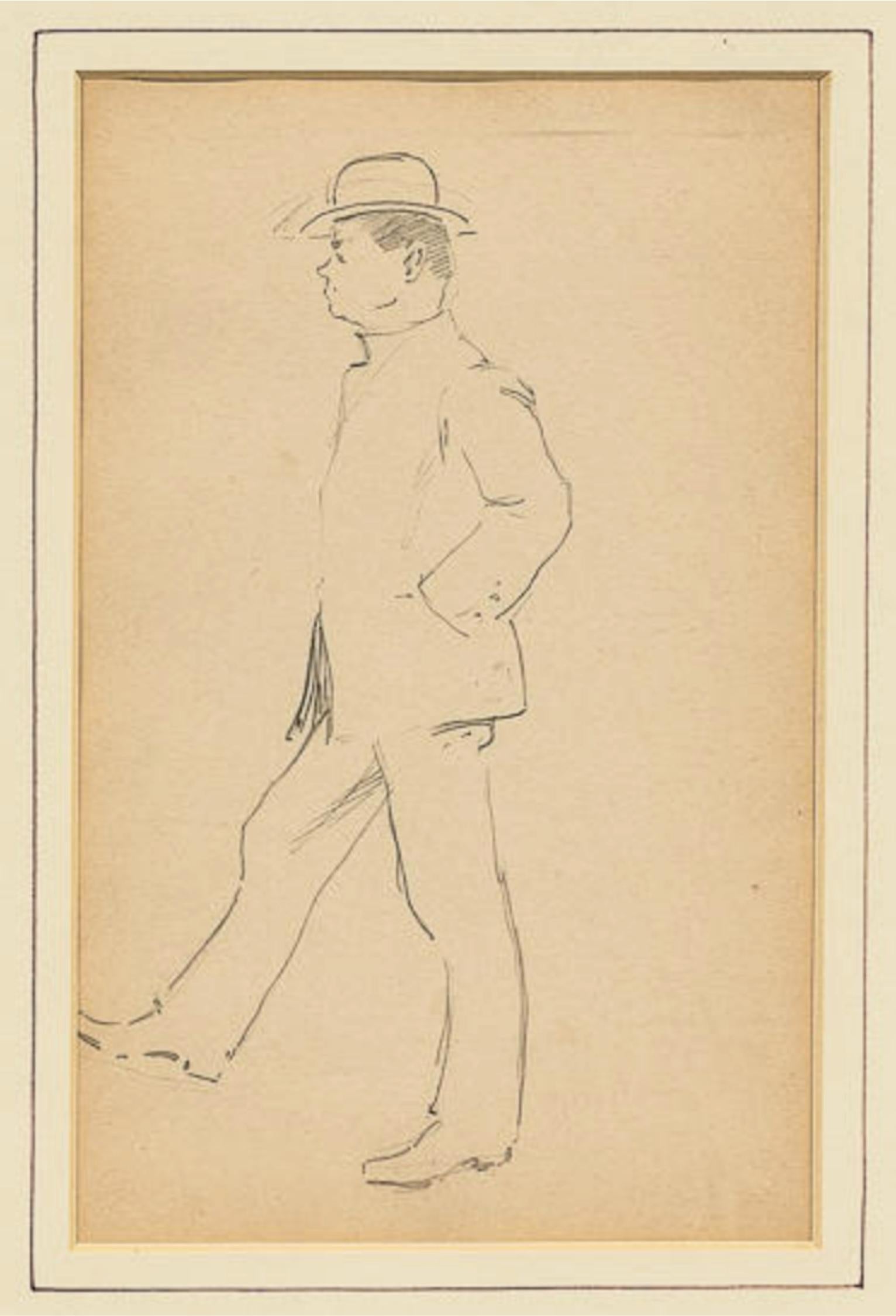 18th Century and Earlier Antique William Worcester Churchill (1858 - 1926) 4 Drawings, 1908 signed 'WC' For Sale