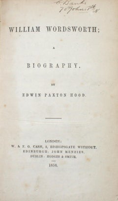 Biographie de William Wordsworth par Edwin Paxton Hood, 1856, première édition