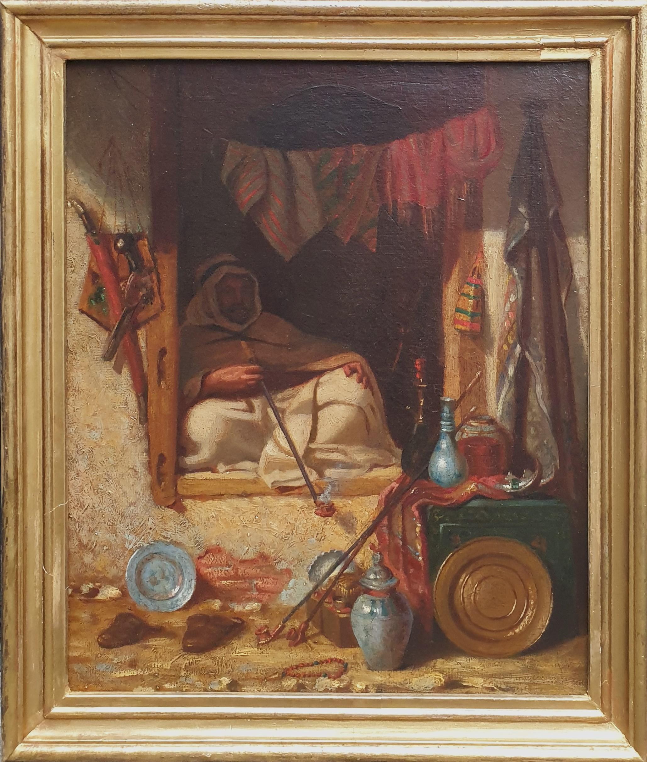 William WYLD Figurative Painting - WYLD orientalist painting bazaar Egypt 19th arab merchant Romantic British