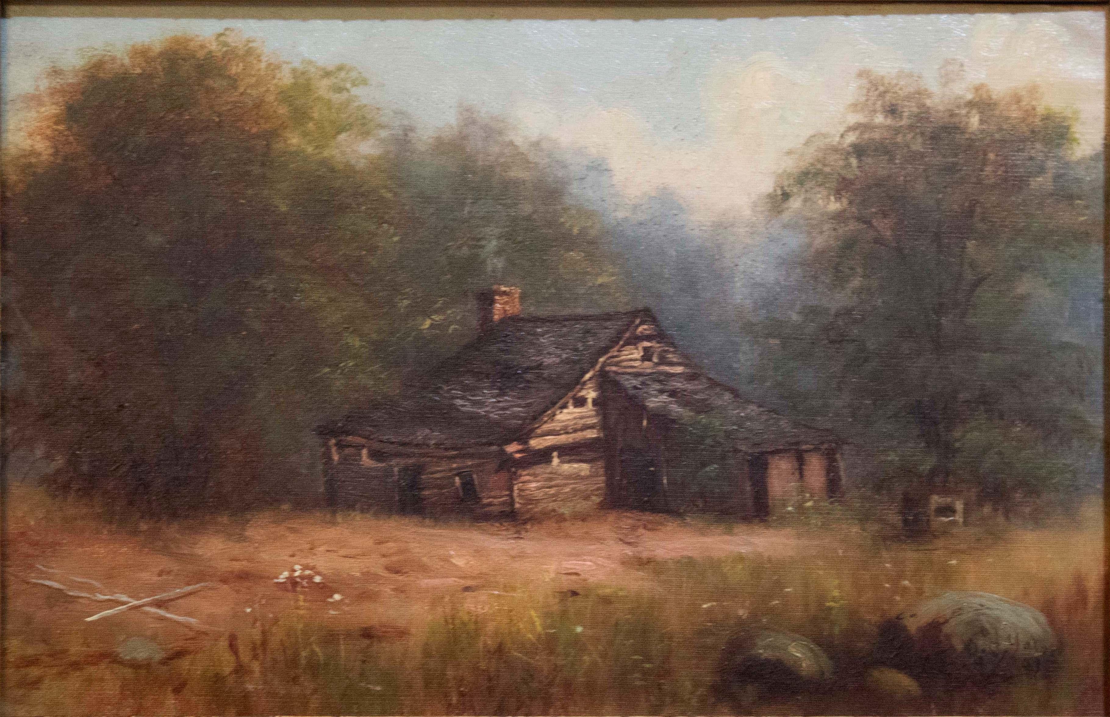 For your consideration is a idyllic oil painting on canvas depicting a serene barn scene signed by William Yates. Dimensions: 12 H x 16 W (framed). In excellent condition.
  