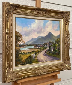 Figures on the road to Dundrum Ireland in the Irish Mountain Landscape