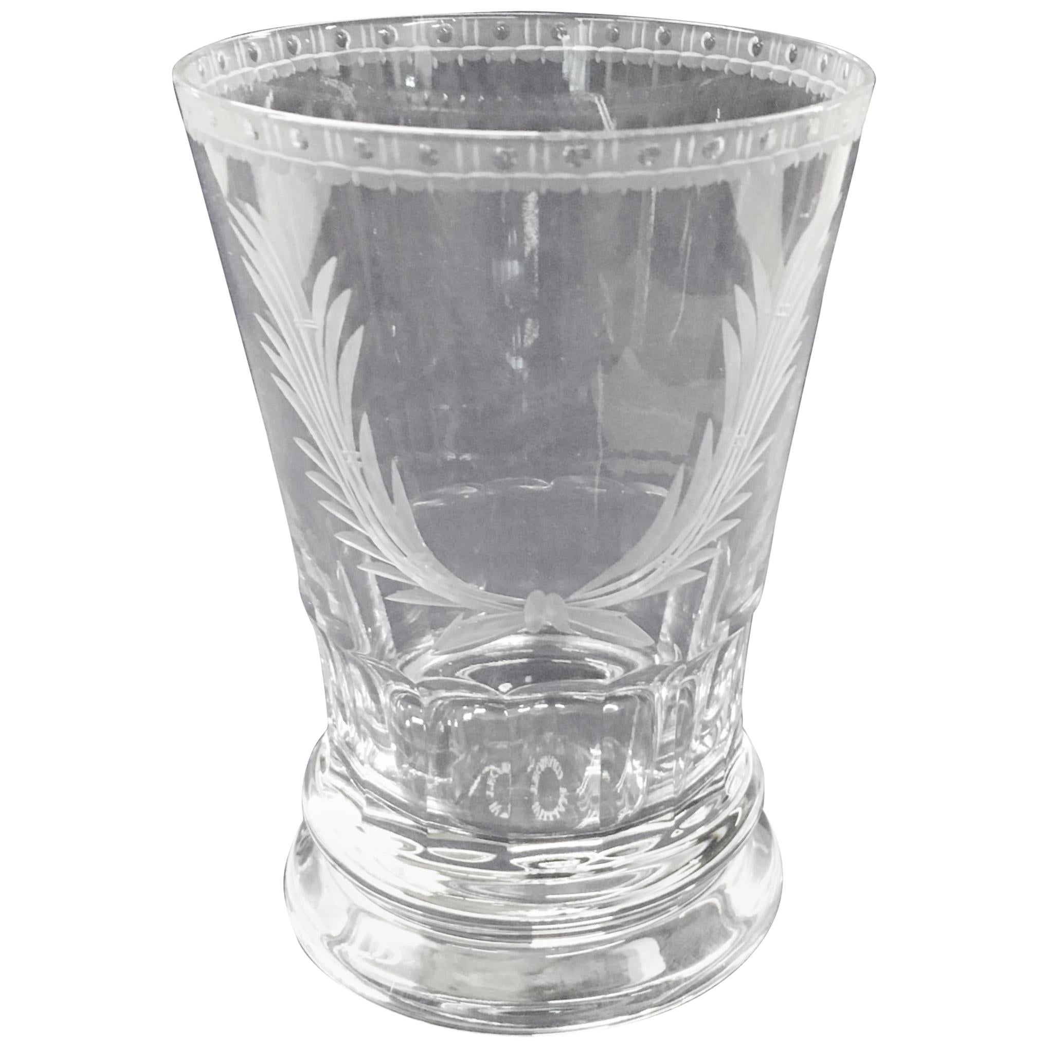 William Yeoward "Adriana" Collection Hand-Cut and Etched Tumbler For Sale