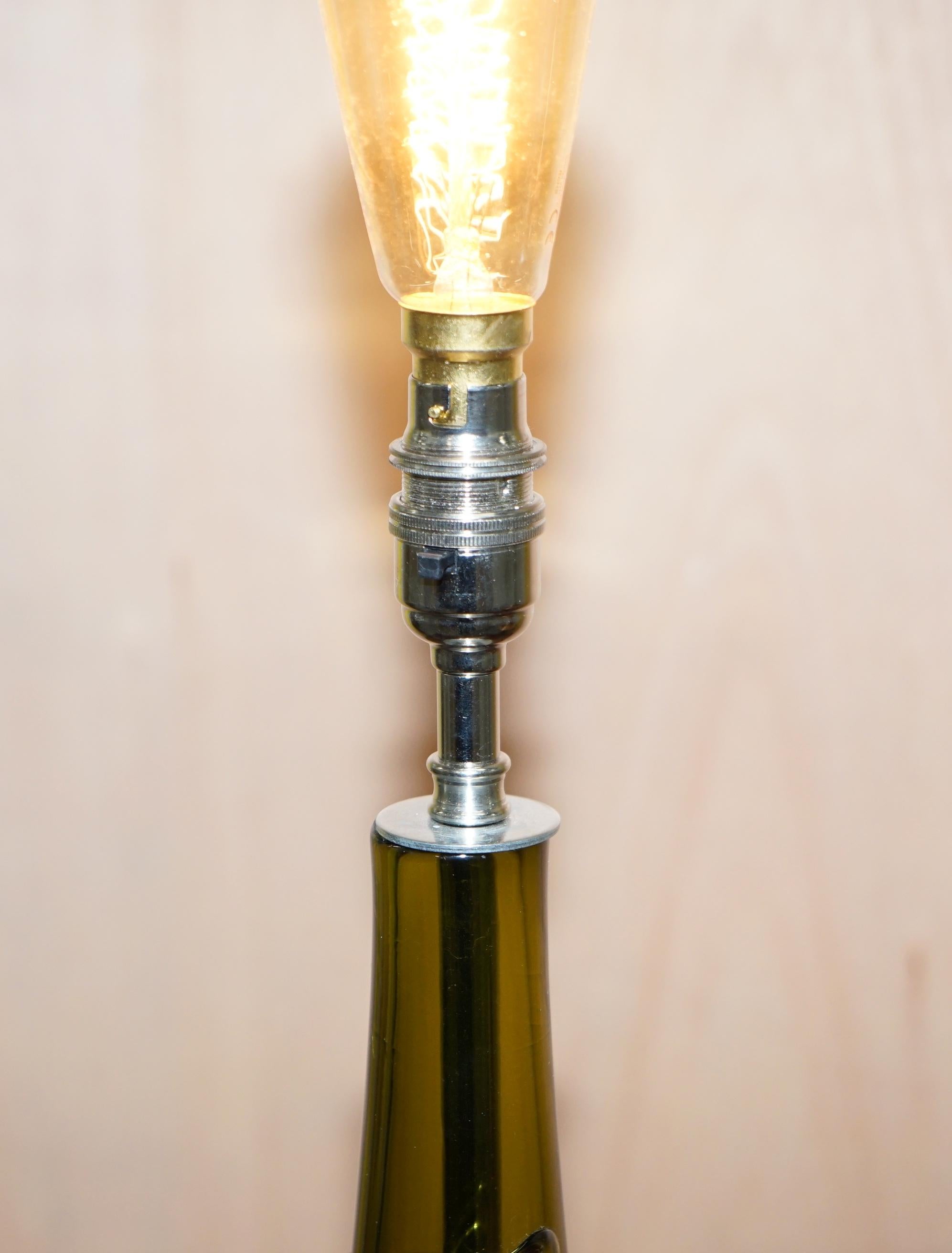 Modern William Yeoward Green Ninevagh Large Table Lamp Hand Blown Glass