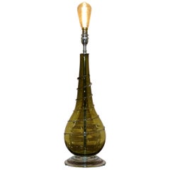 William Yeoward Green Ninevagh Large Table Lamp Hand Blown Glass