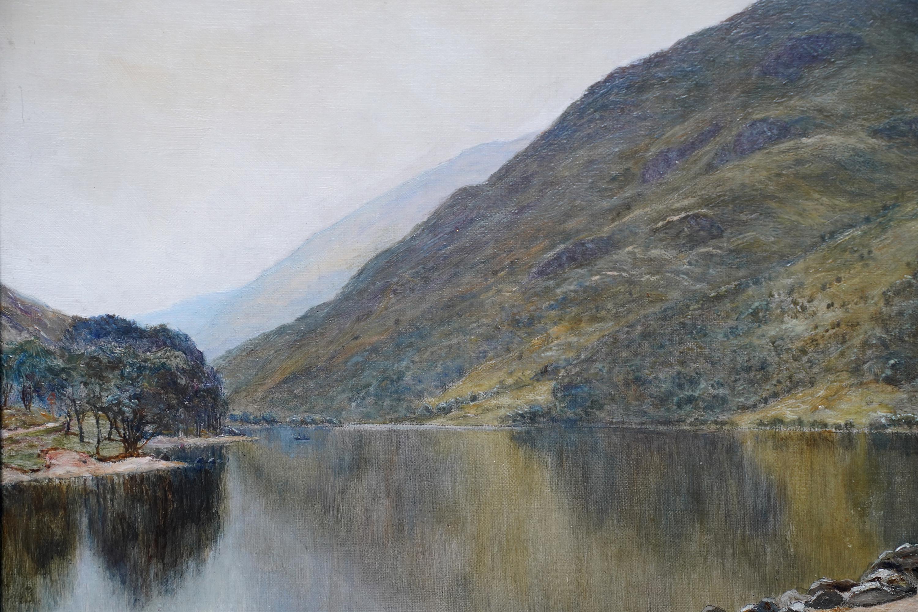 Loch Eck, Schottland – schottisches edwardianisches Ölgemälde  (Realismus), Painting, von William Young