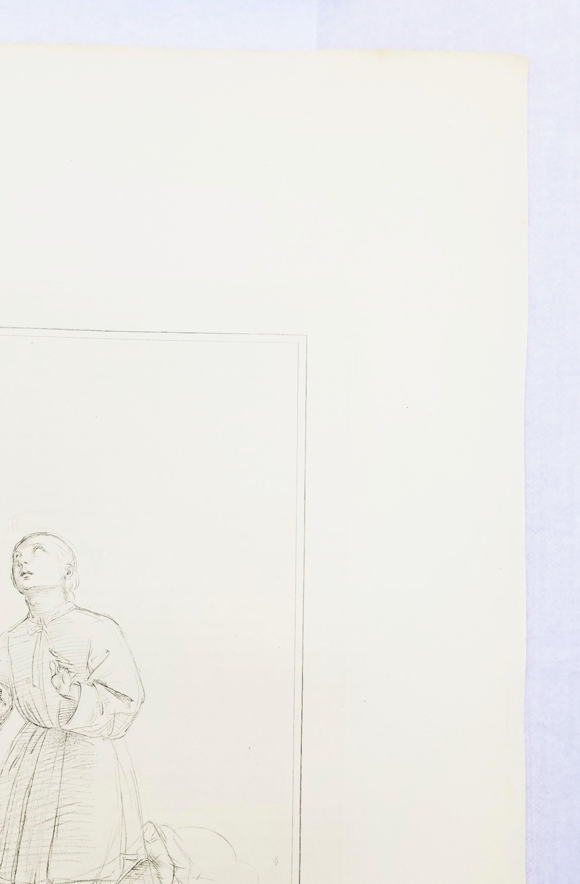 A Youth at His Devotions /// after Raphael Raffaello Sanzio Renaissance Italian For Sale 1
