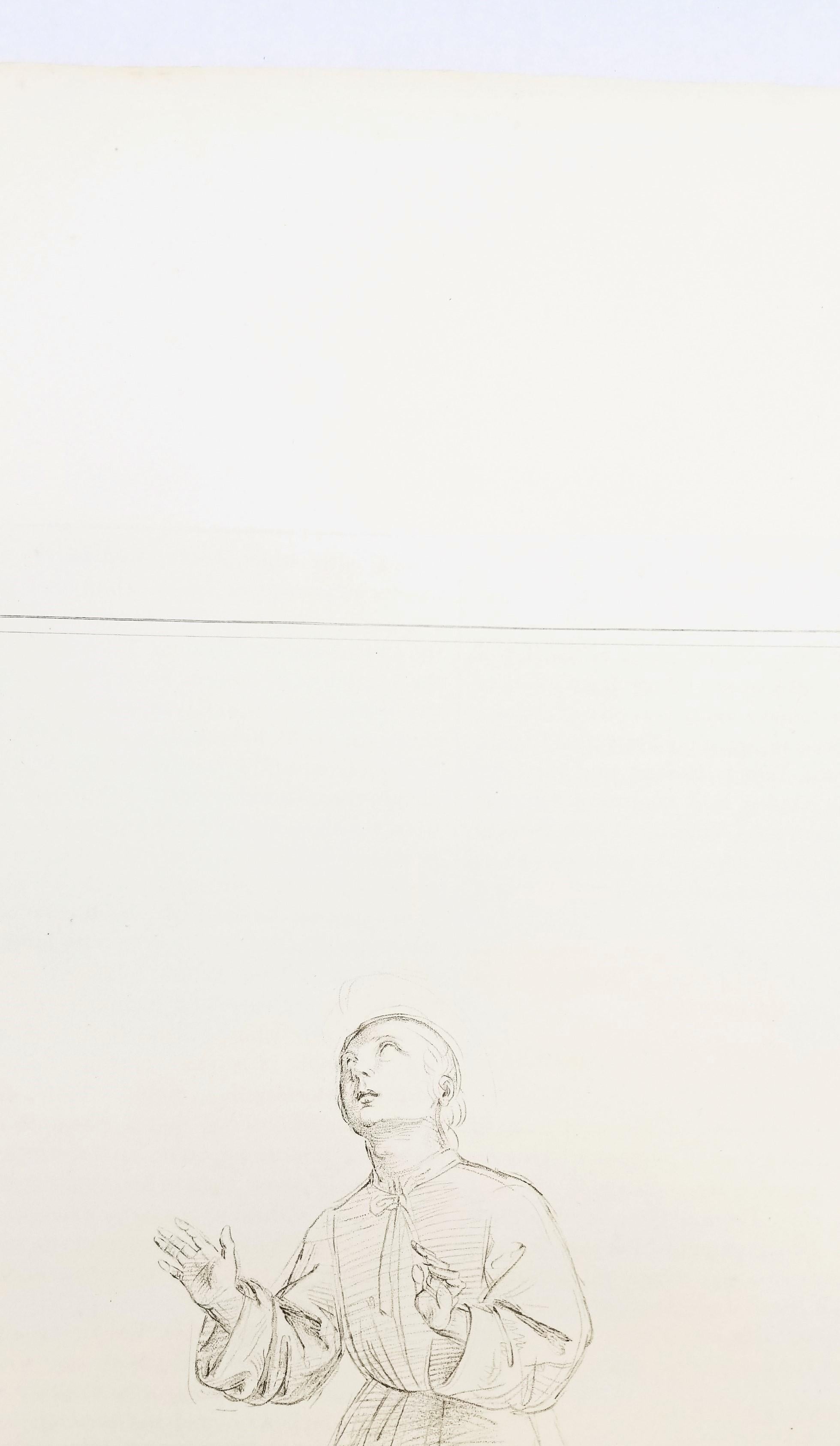 A Youth at His Devotions /// after Raphael Raffaello Sanzio Renaissance Italian For Sale 3