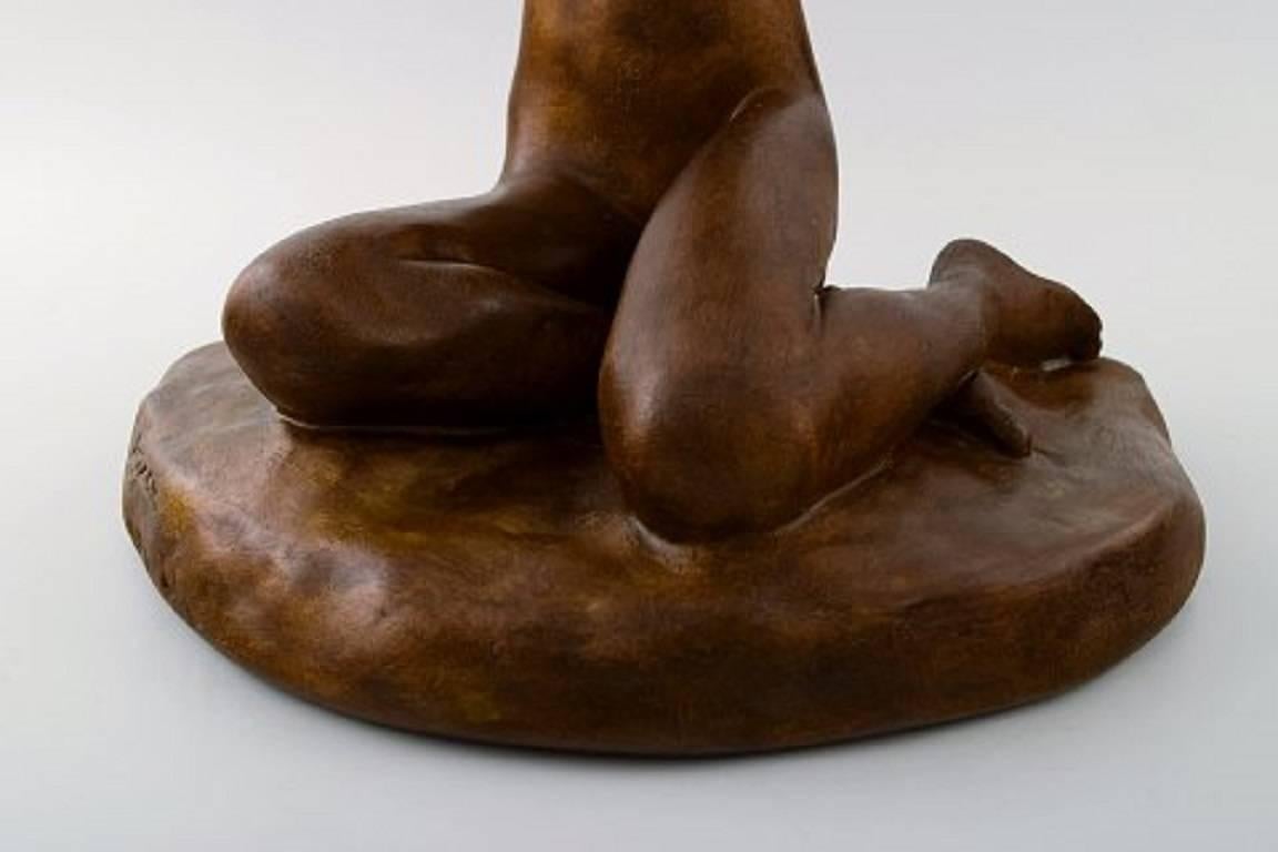 William Zadig Swedish Artist, Art Deco Nude Woman Sculpture In Excellent Condition In Copenhagen, DK