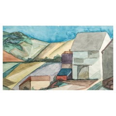 Peinture à l'aquarelle originale de William Zorach sur papier