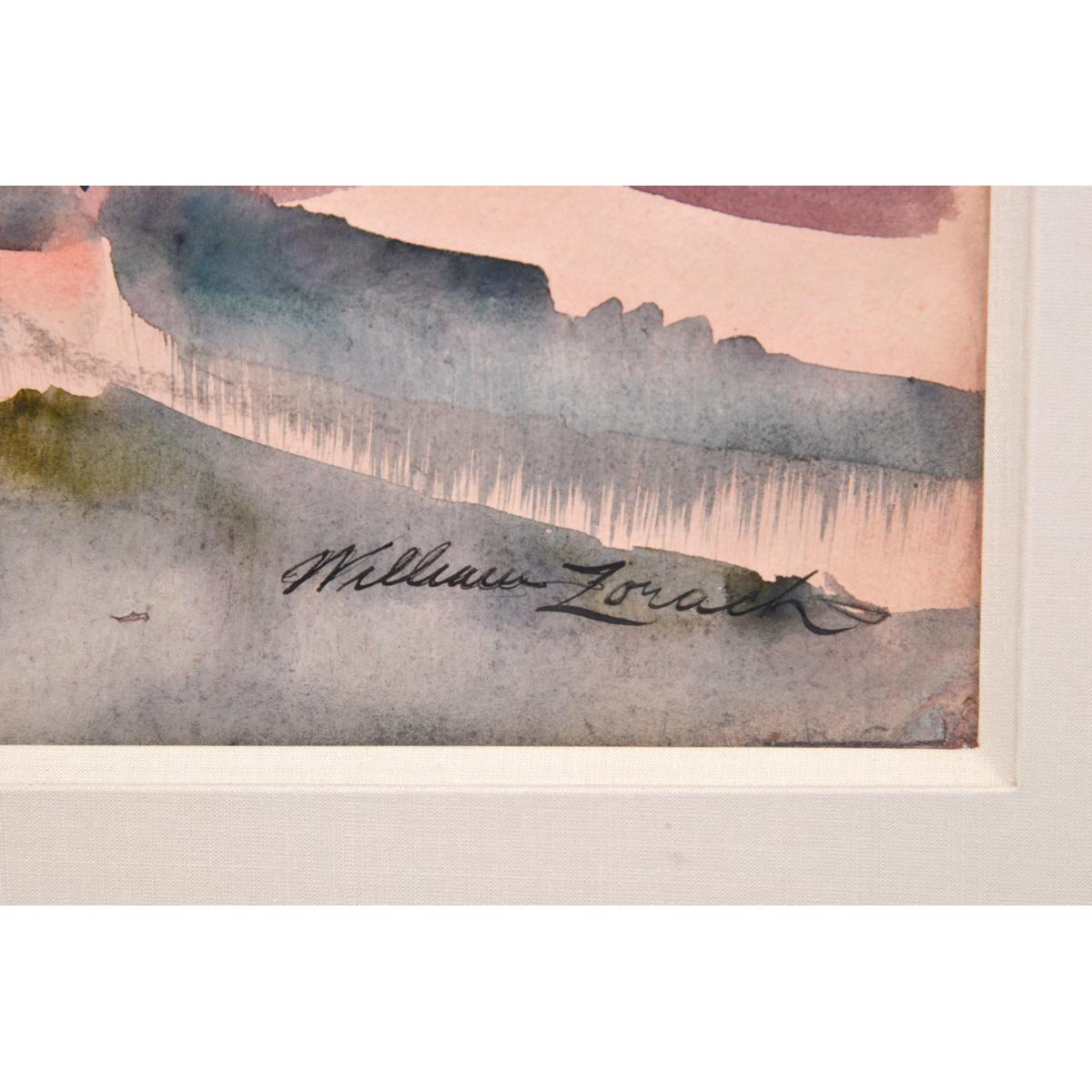 William Zorach Watercolor Painting, Forest Landscape For Sale 4