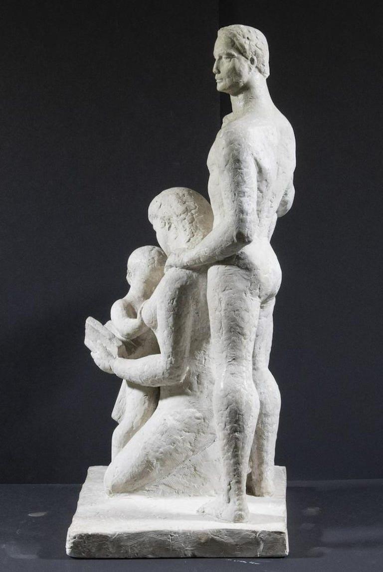 „Pioneer-Familie“ WPA Amerikanischer Modernismus Gips Maquette Realismus 20. Jahrhundert (Amerikanische Moderne), Sculpture, von William Zorach