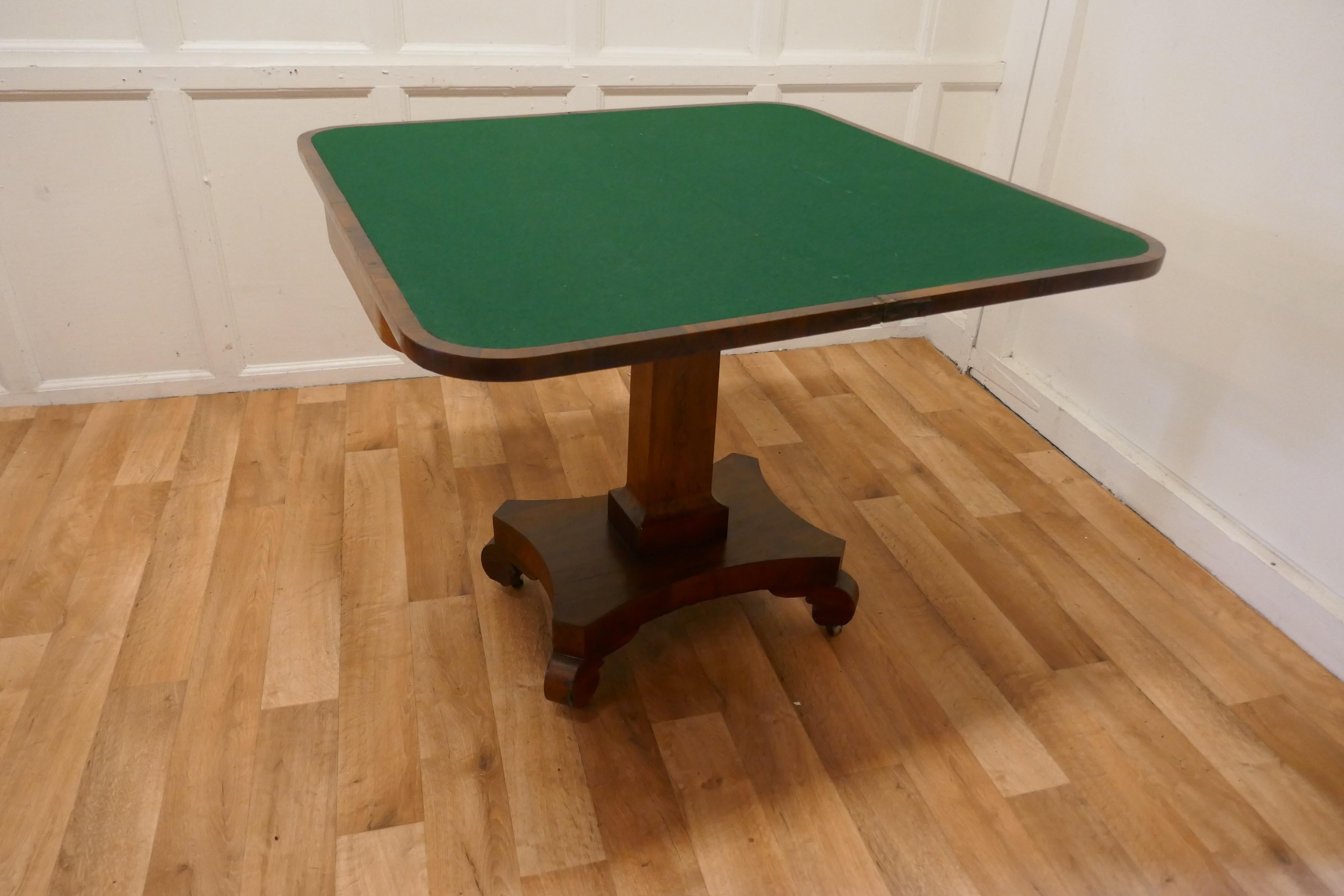 William IV Folding Games or Card Table For Sale 3