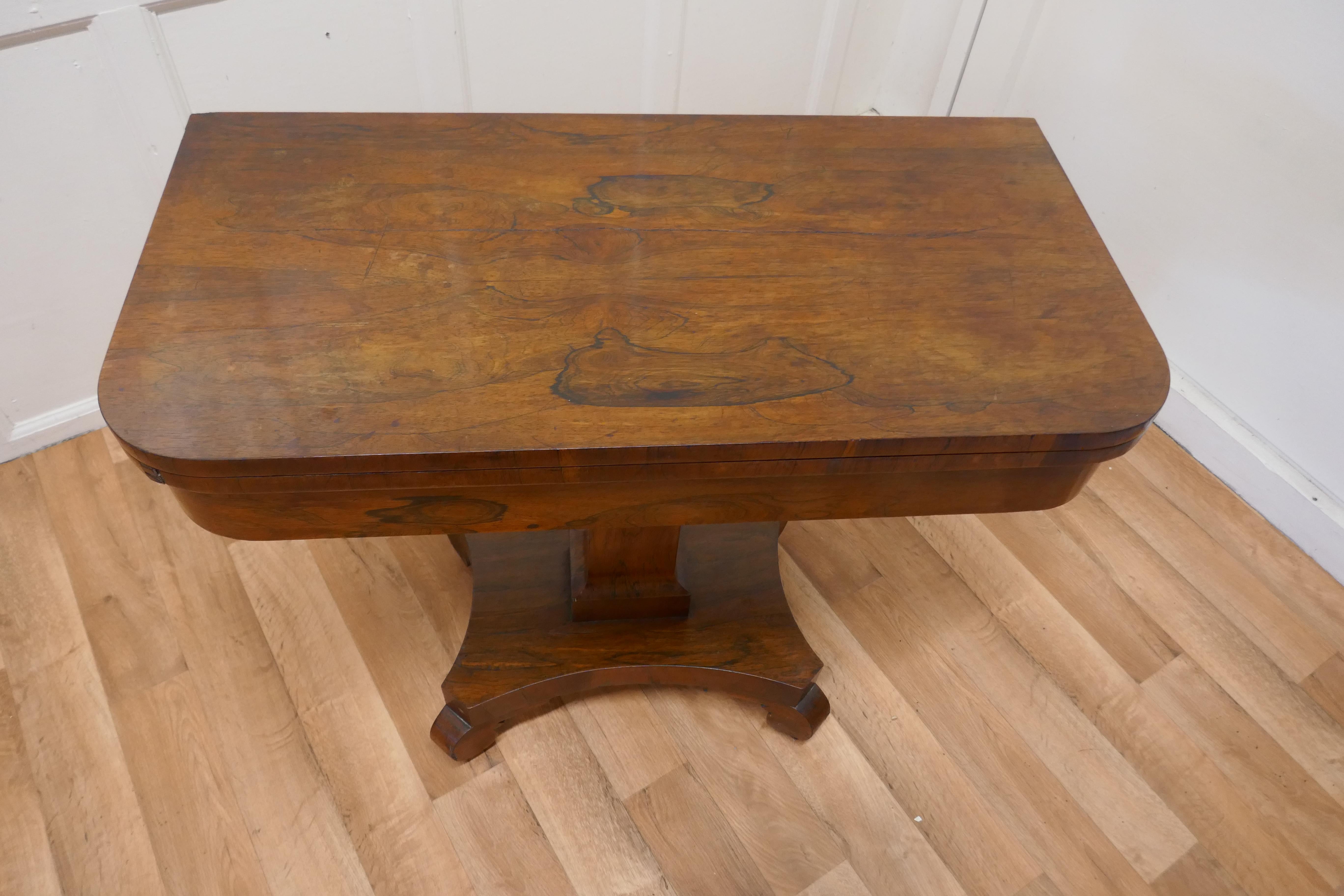 William IV Folding Games or Card Table In Good Condition For Sale In Chillerton, Isle of Wight