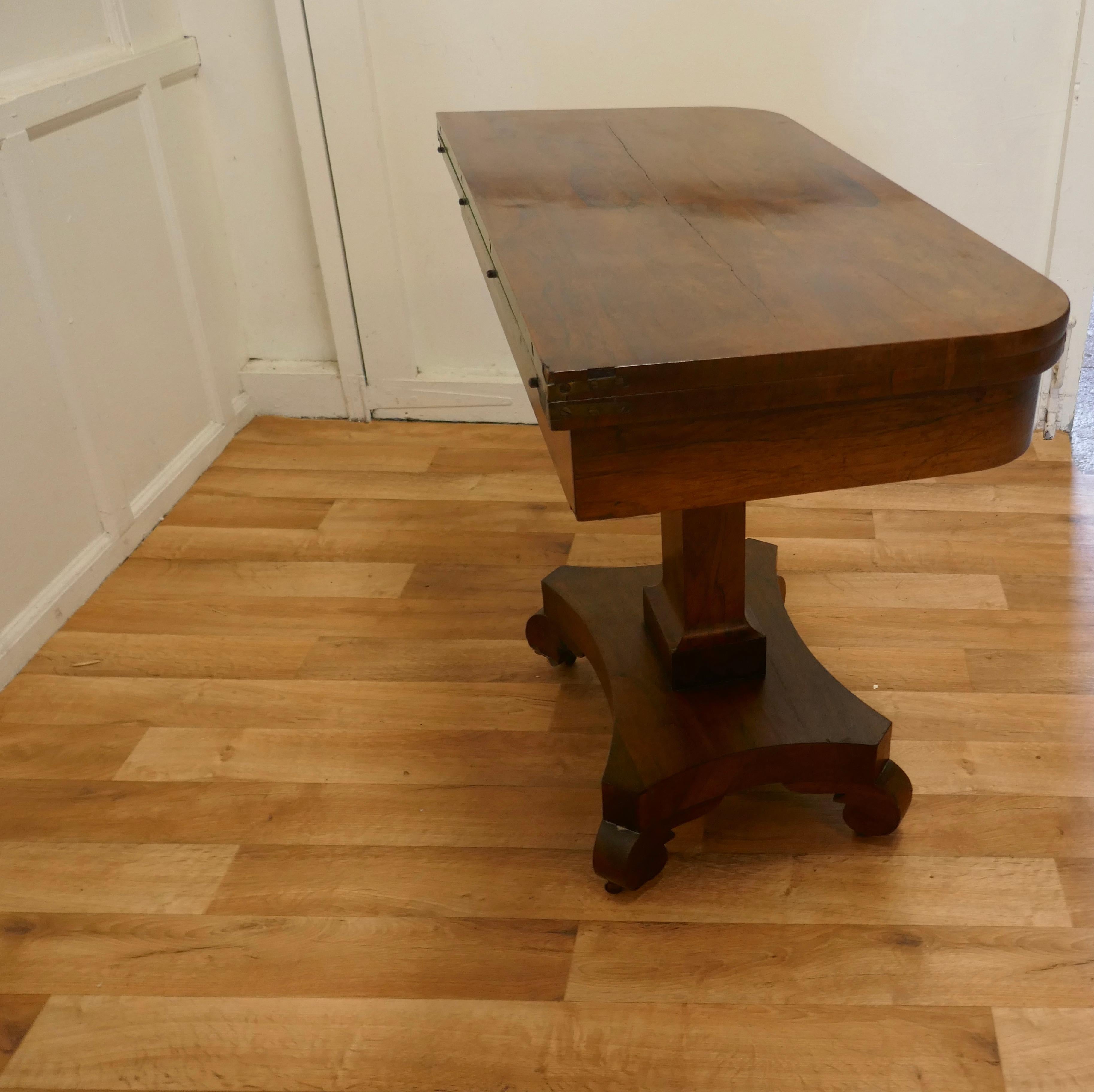 William IV Folding Games or Card Table For Sale 1