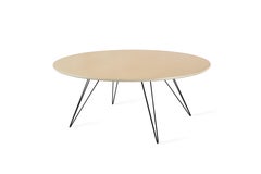 Table basse en épingle à cheveux William Williams ovale érable noir
