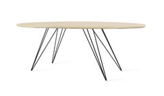 Williams Hairpin Coffee Table Oval Maple Black