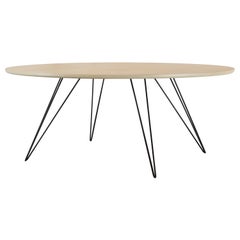 Williams Hairpin Coffee Table Oval Maple Black