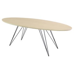 Williams Hairpin Coffee Table Oval Maple Black