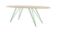 Williams Hairpin Coffee Table Oval Maple Green