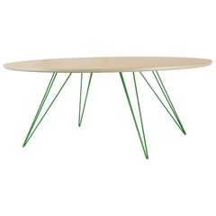 Williams Hairpin Coffee Table Oval Maple Green